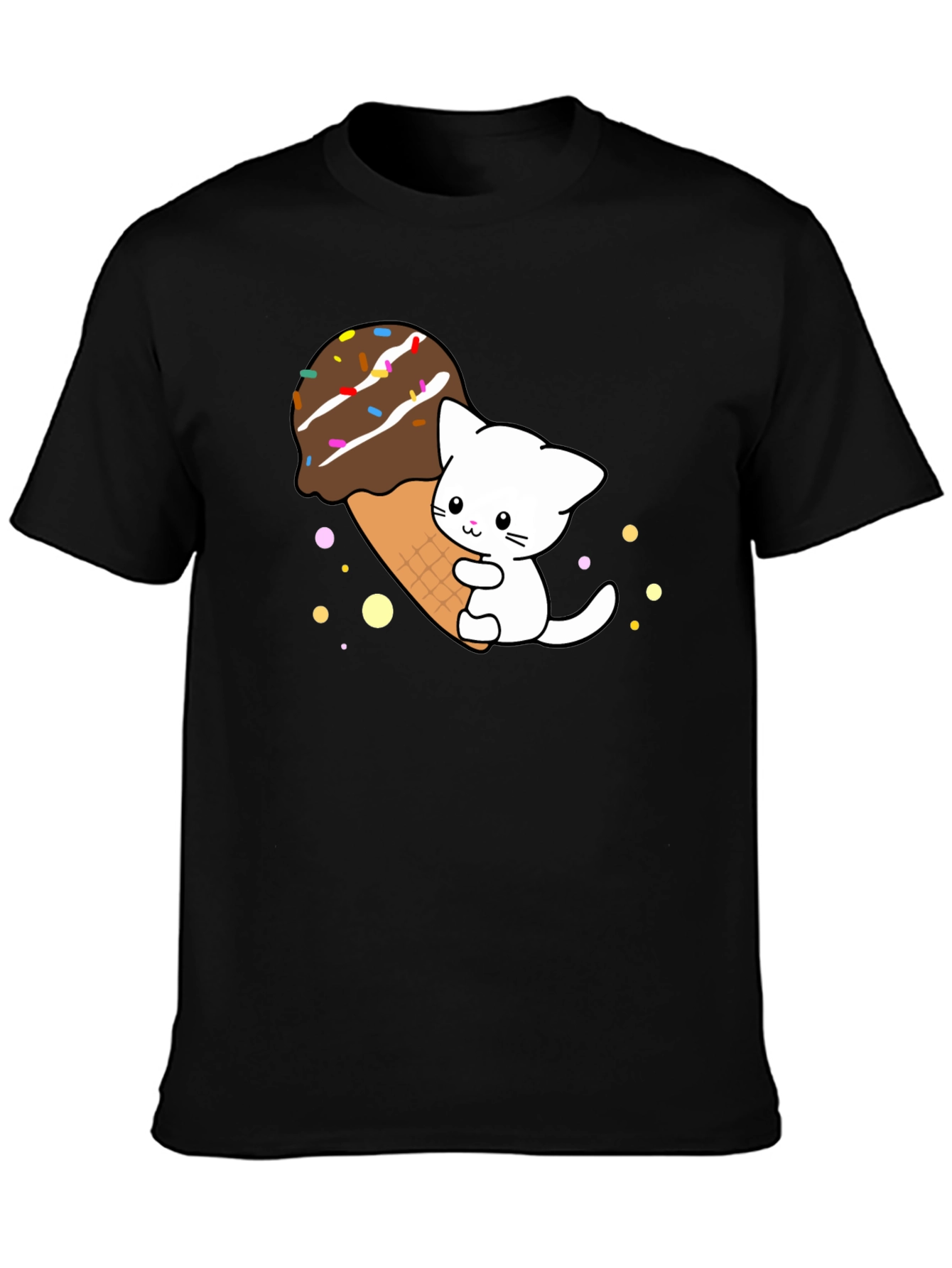 Cute Cat Ice Cream T-Shirt