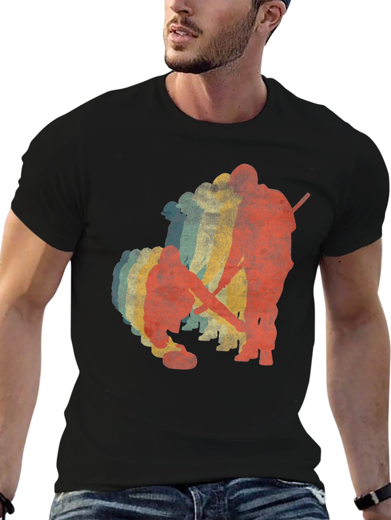 Retro Curling Team Graphic Tee