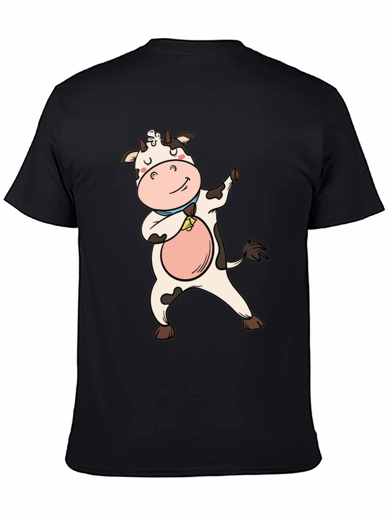 Funny Cow Dabbing Graphic Tee - Black T-Shirt
