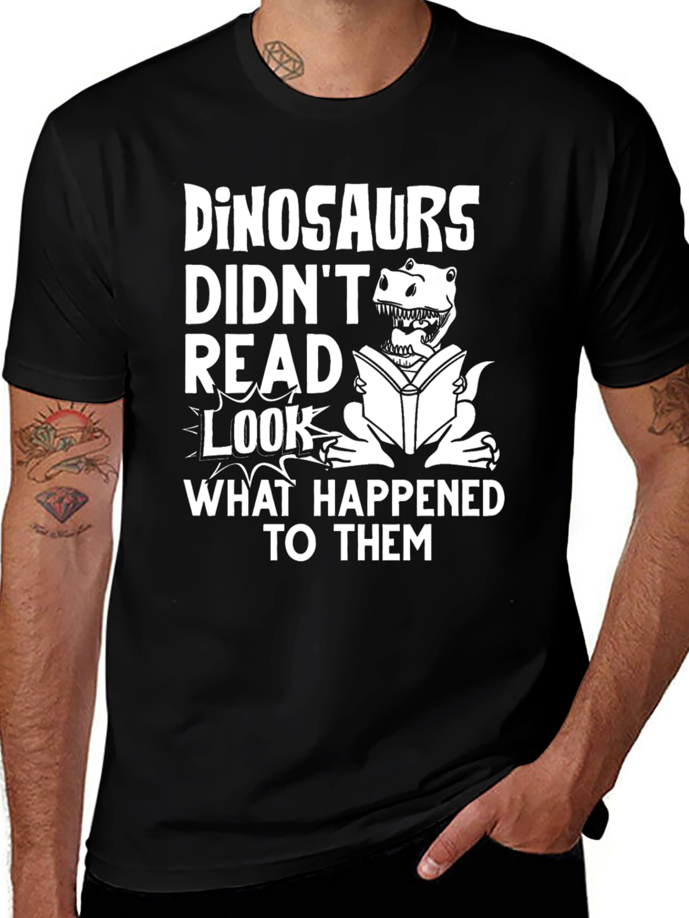 Dinosaurs Didnt Read Funny T-Shirt