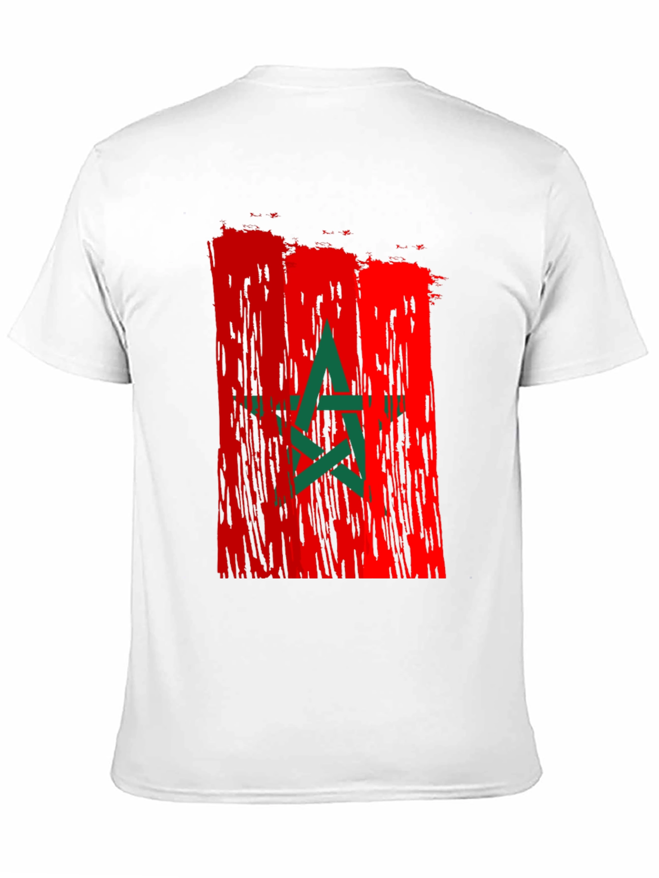 Morocco Flag Graphic Tee - Mens Black T-Shirt