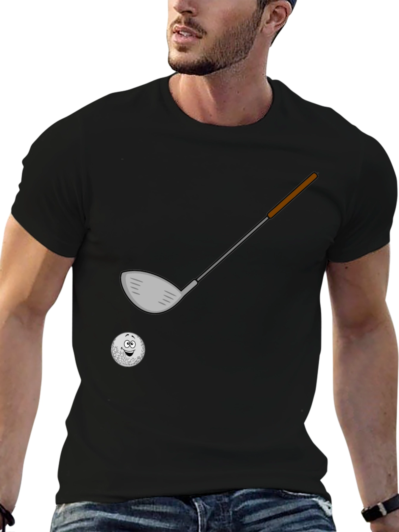 Golf Club & Ball T-Shirt - Golfer Gift Tee