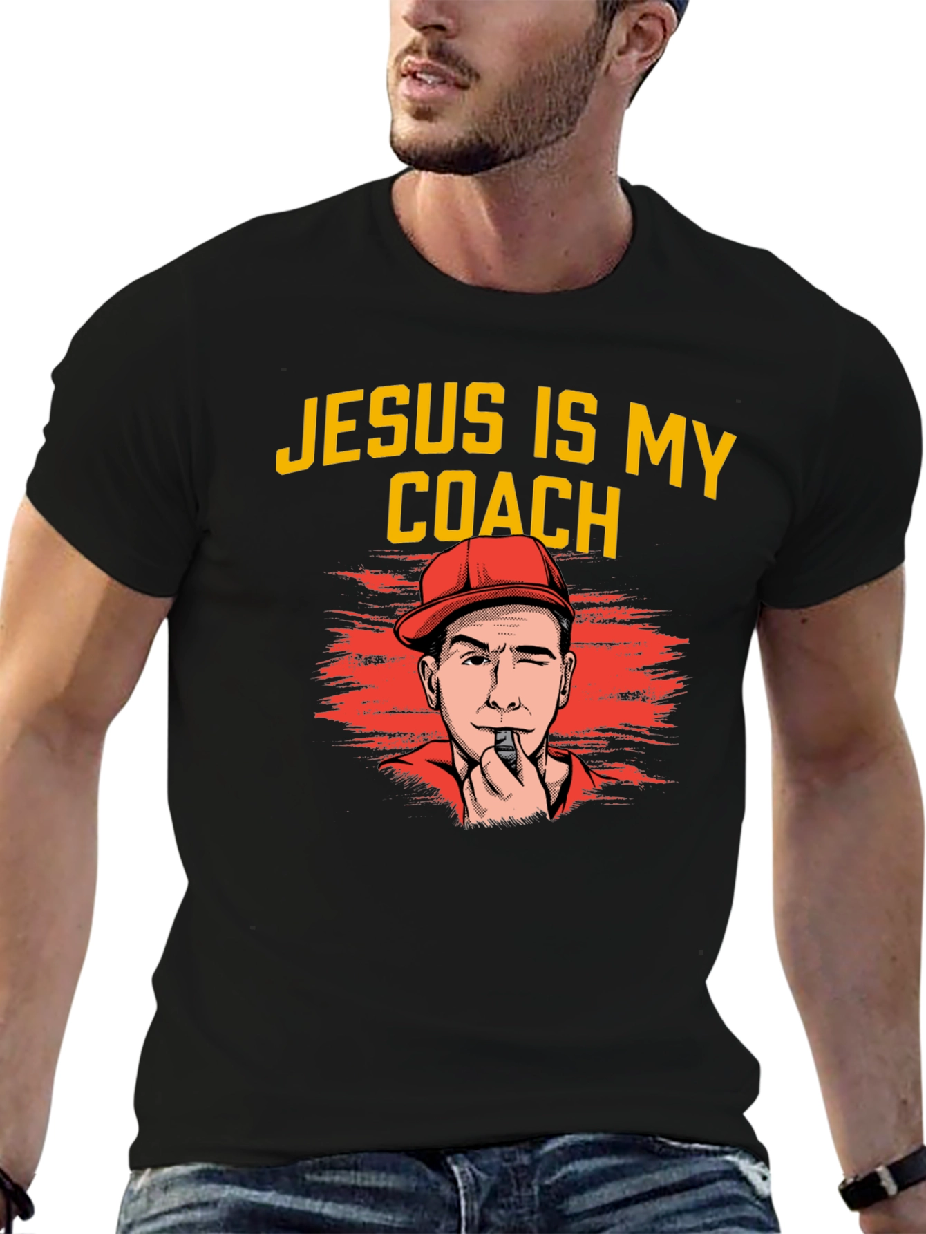 Jesus is My Coach Graphic T-Shirt