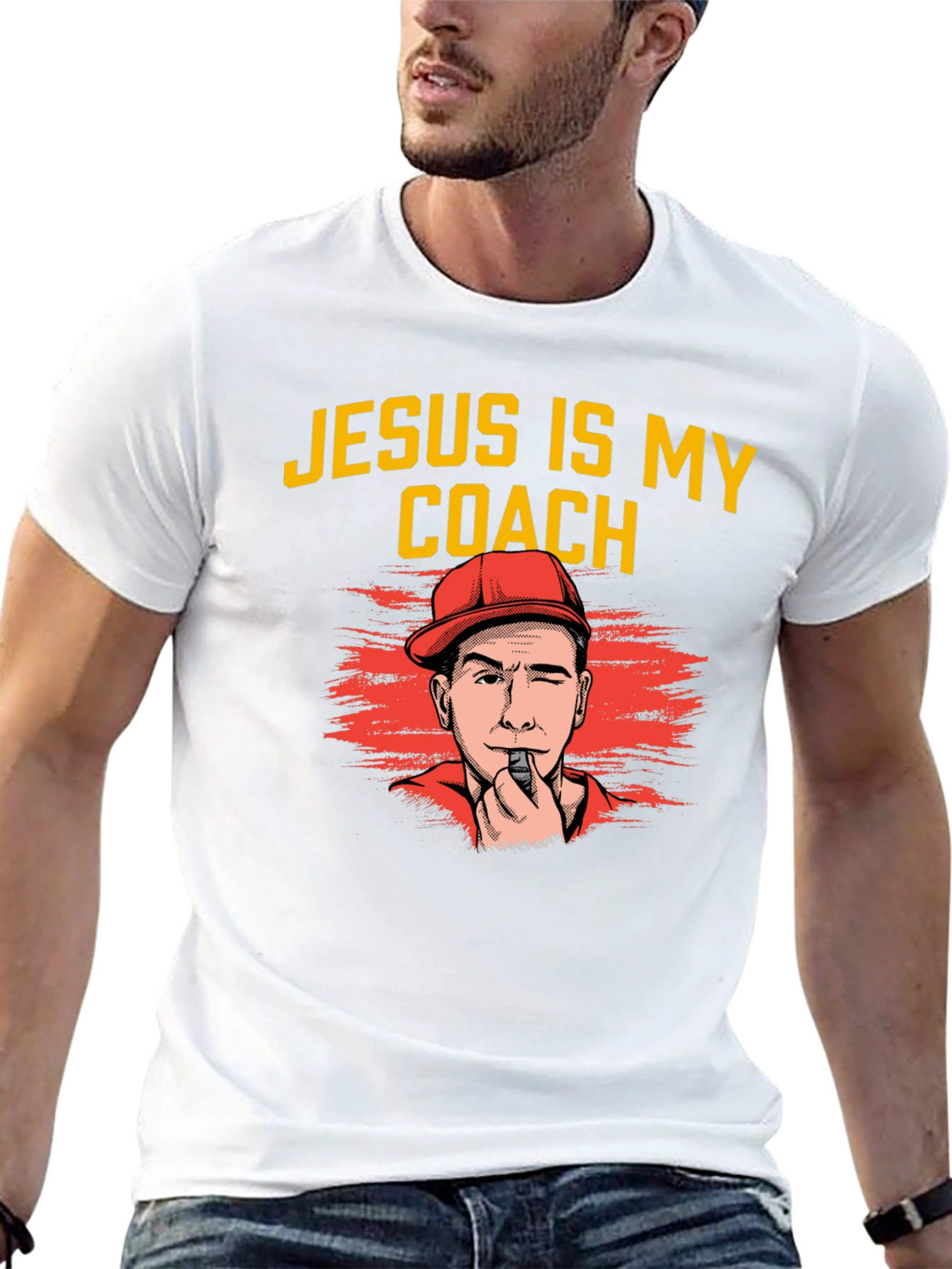 Jesus is My Coach Graphic T-Shirt