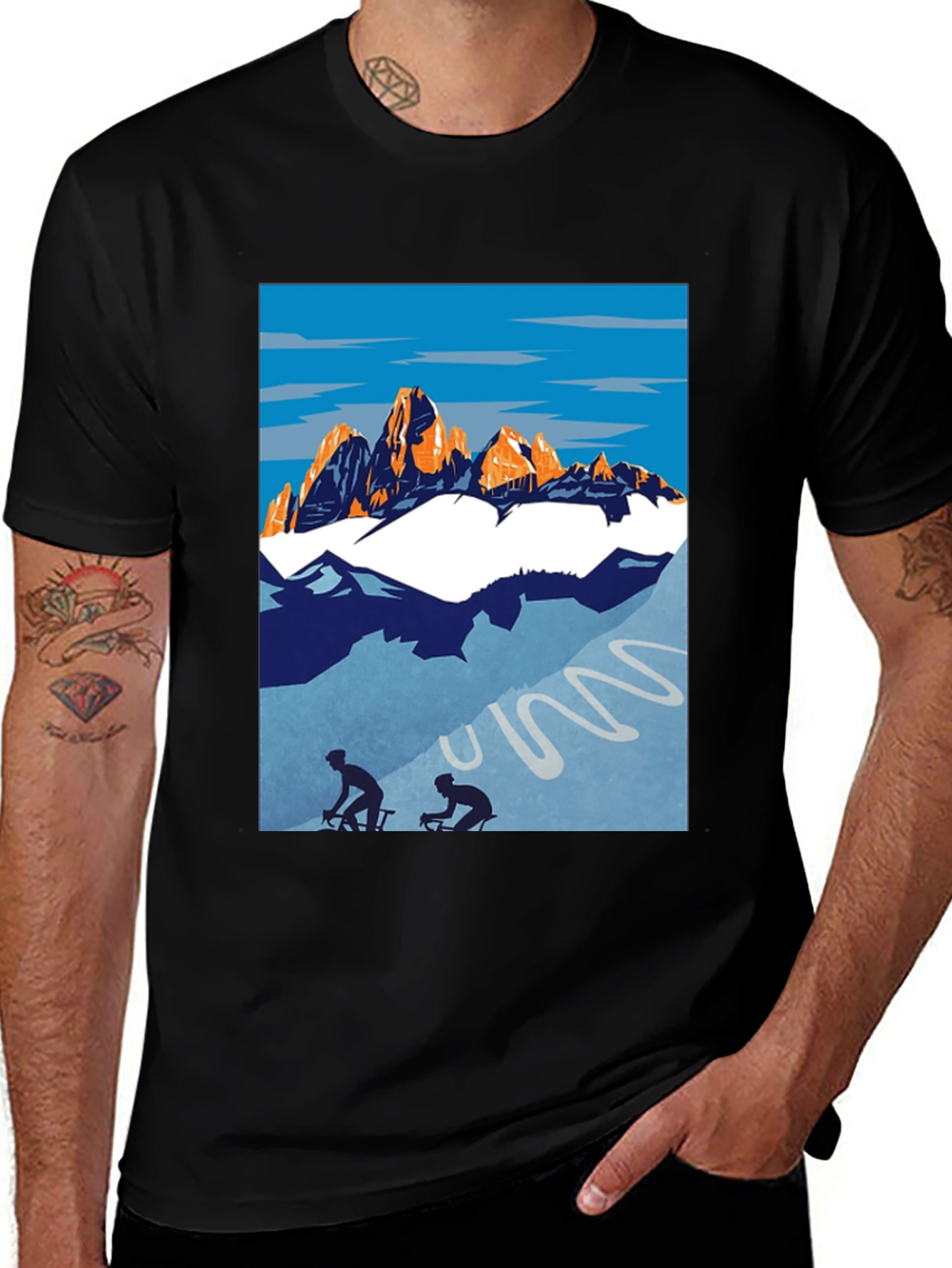 Mountain Biking Graphic Tee - Adventure Shirt