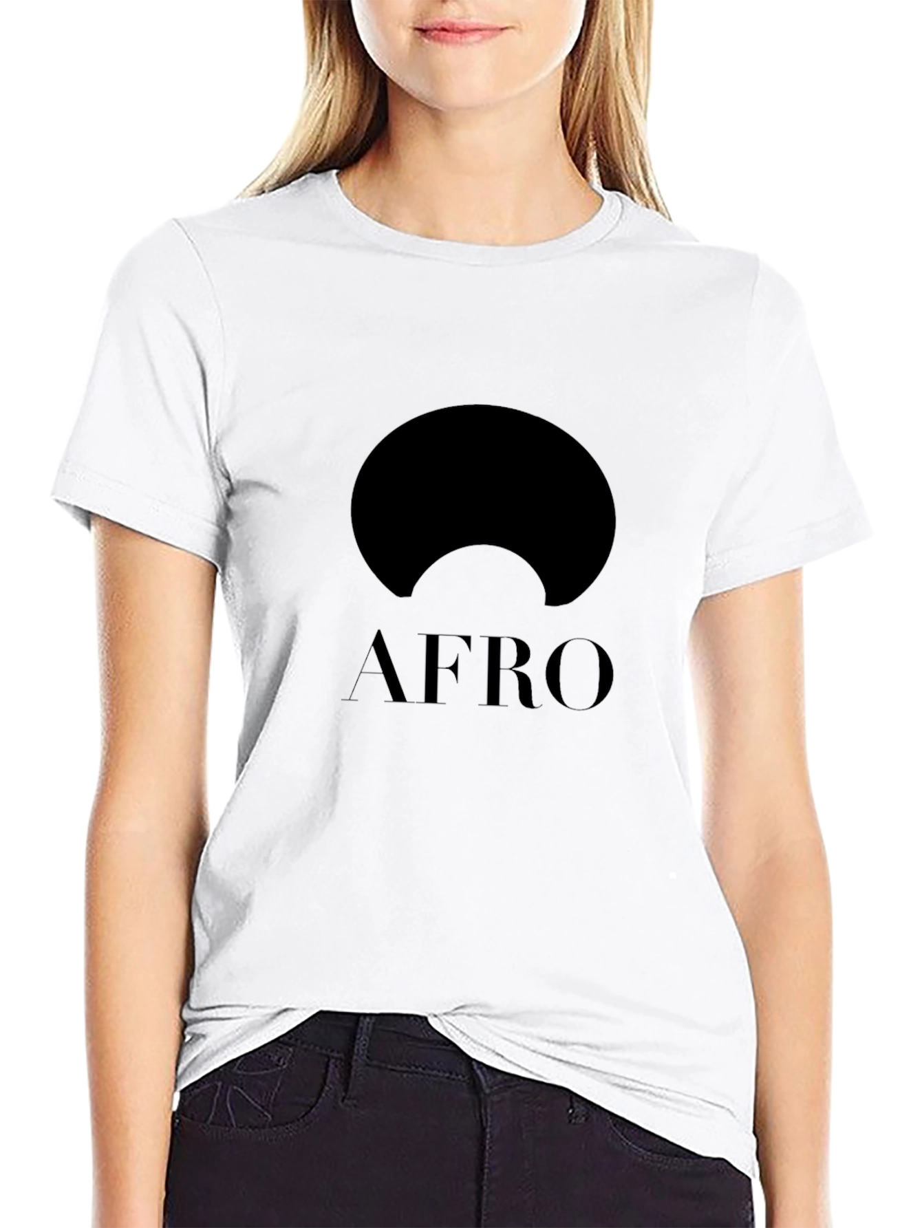AFRO Graphic Tee - Modern Black Cotton T-Shirt
