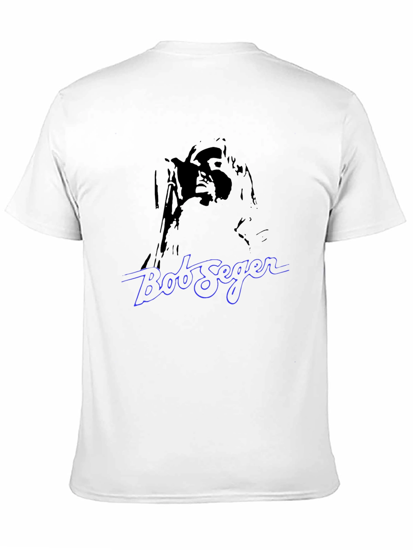 Bob Seger Graphic Print Black T-Shirt