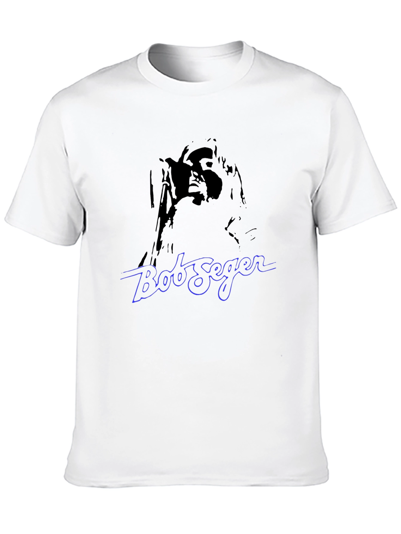 Bob Seger Graphic Print Black T-Shirt