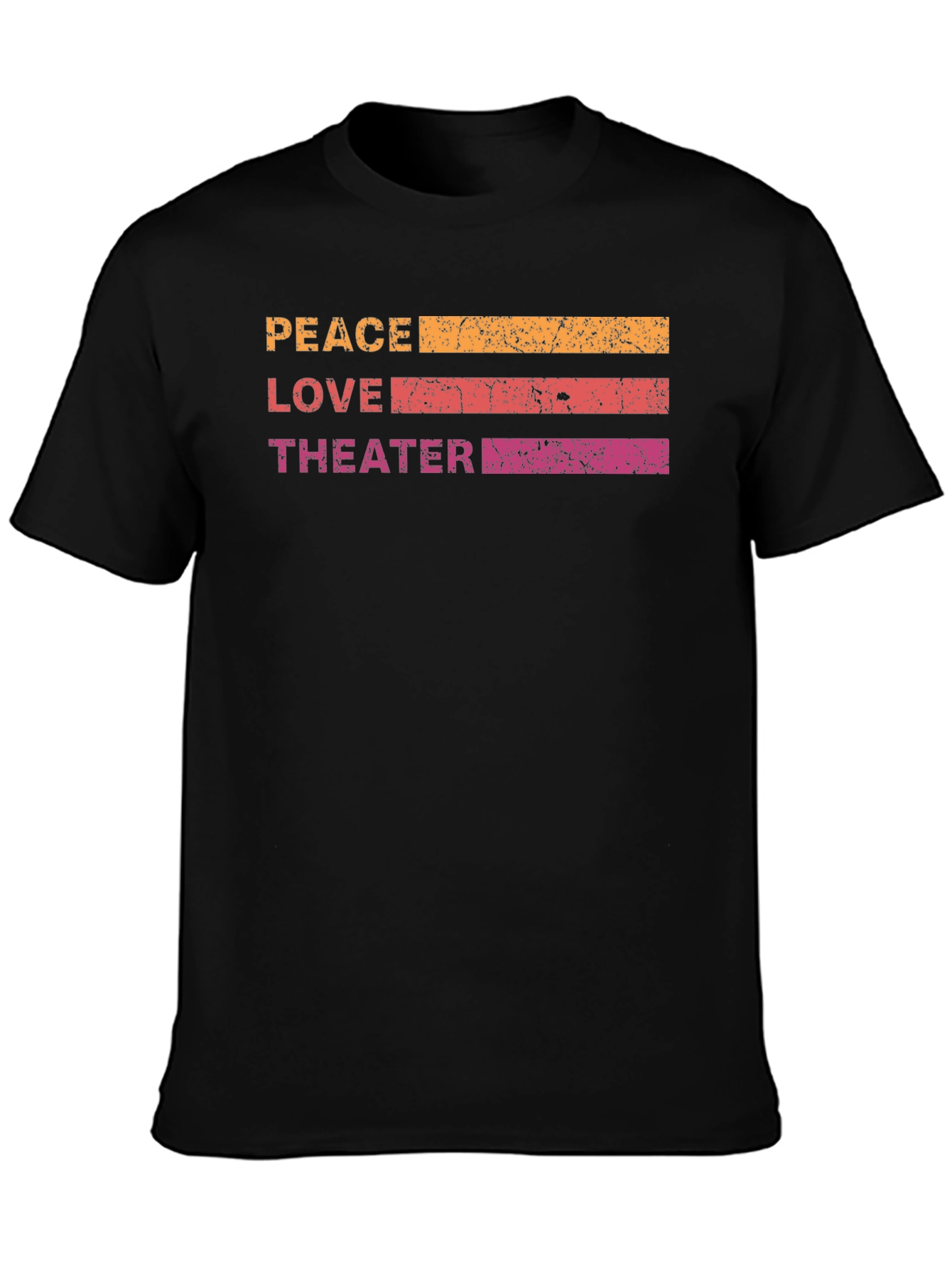 Peace Love Theater T-Shirt - Retro Design