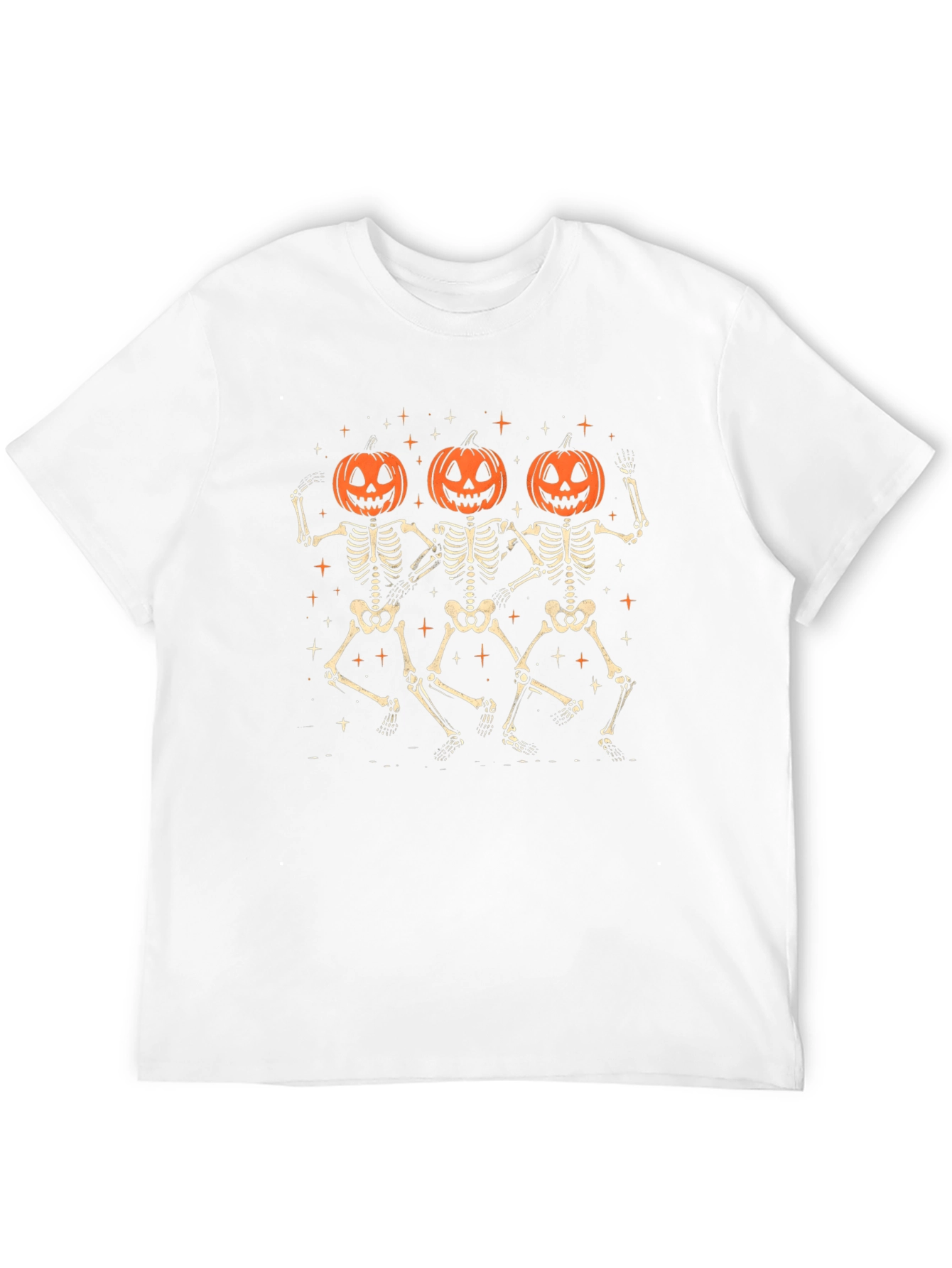 Halloween Pumpkin Skeleton Graphic Tee