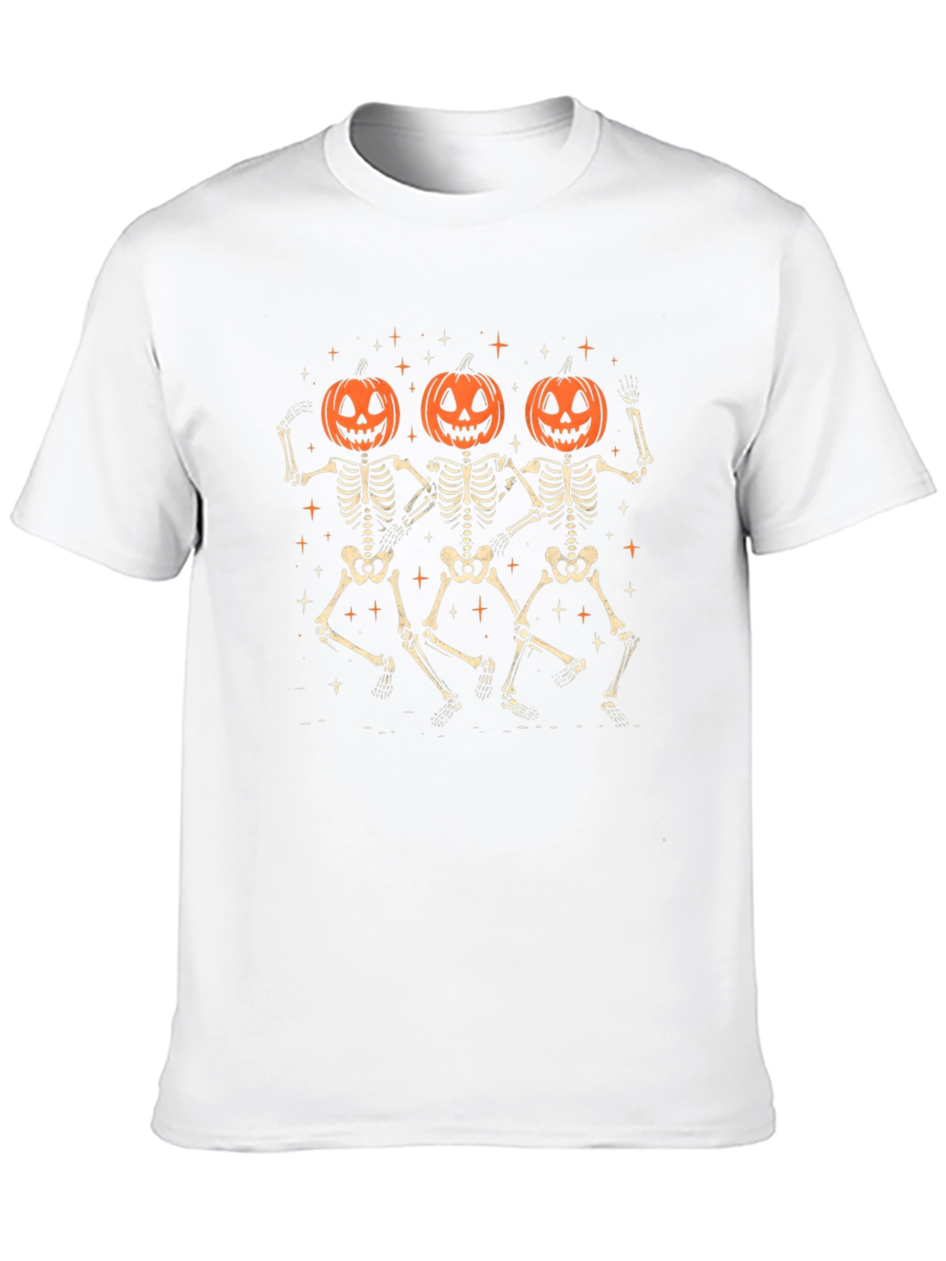 Halloween Pumpkin Skeleton Graphic Tee