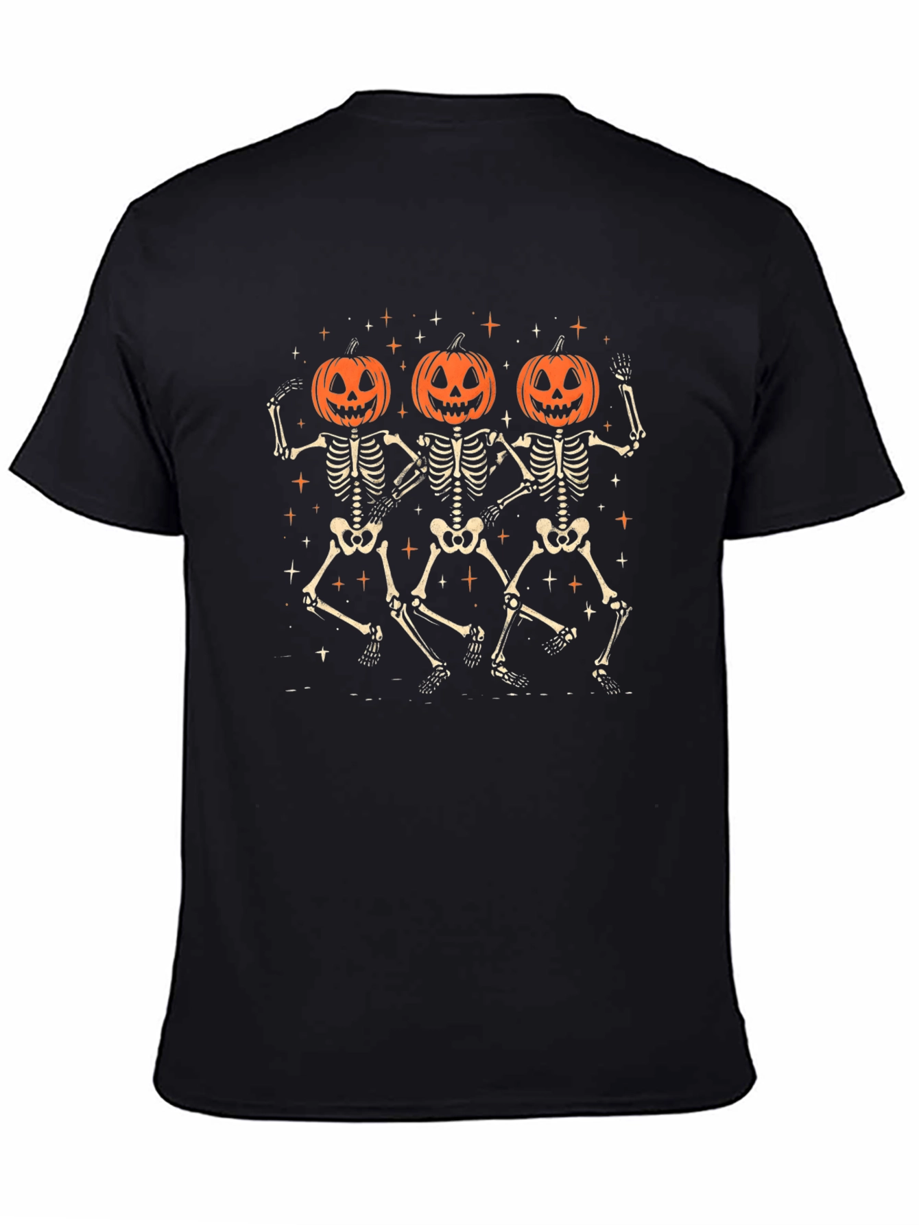 Halloween Pumpkin Skeleton Graphic Tee
