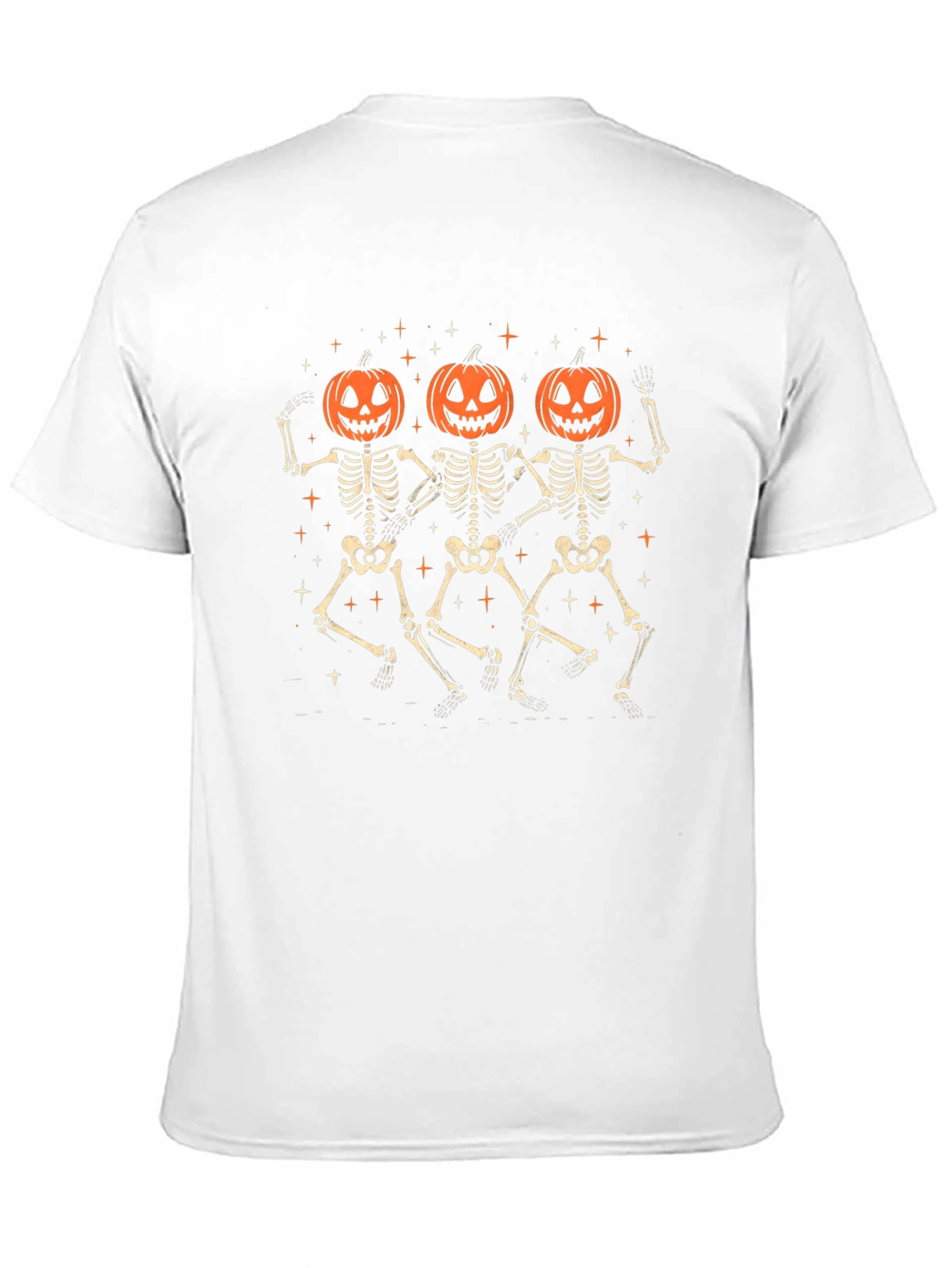 Halloween Pumpkin Skeleton Graphic Tee