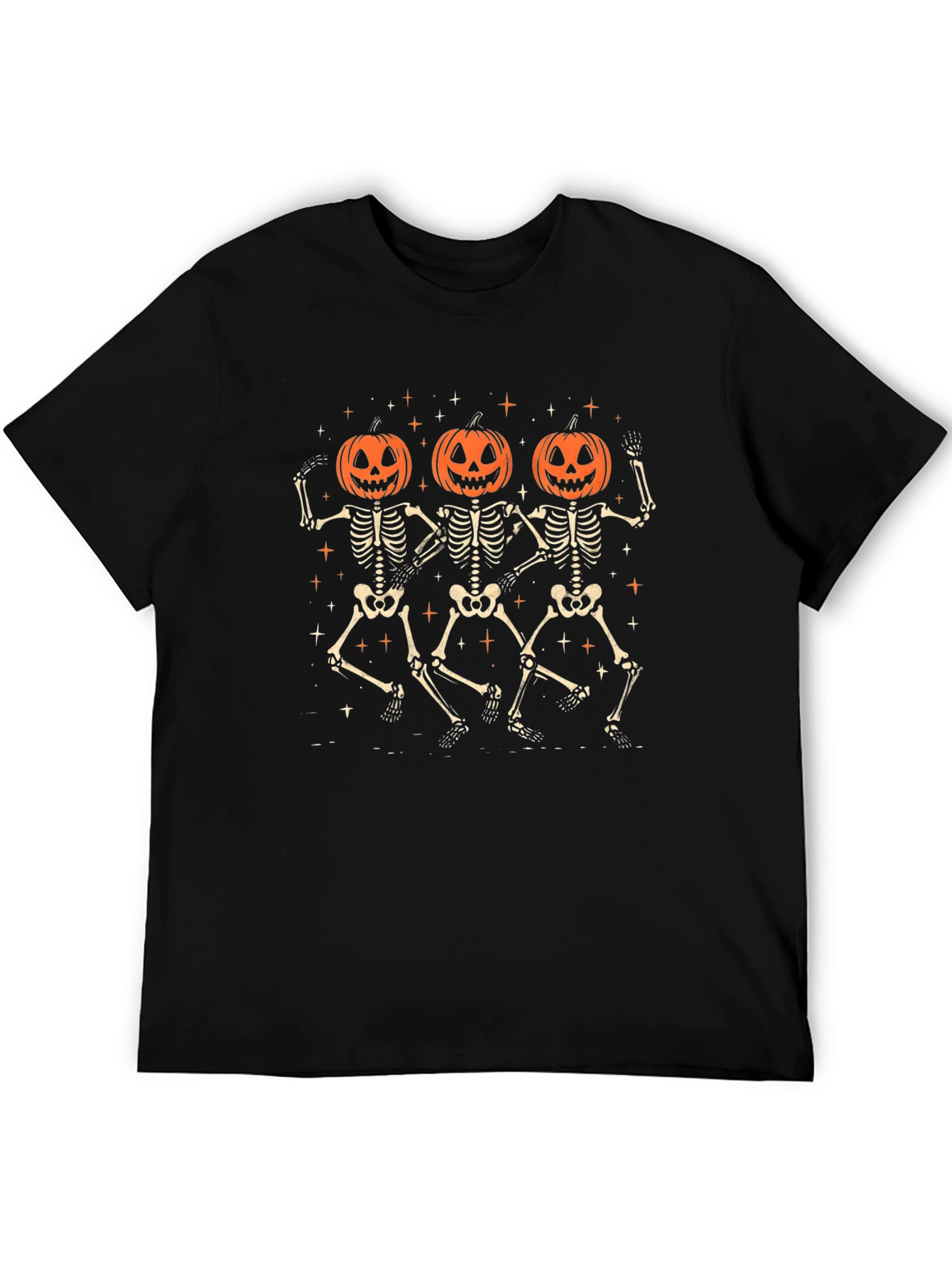 Halloween Pumpkin Skeleton Graphic Tee