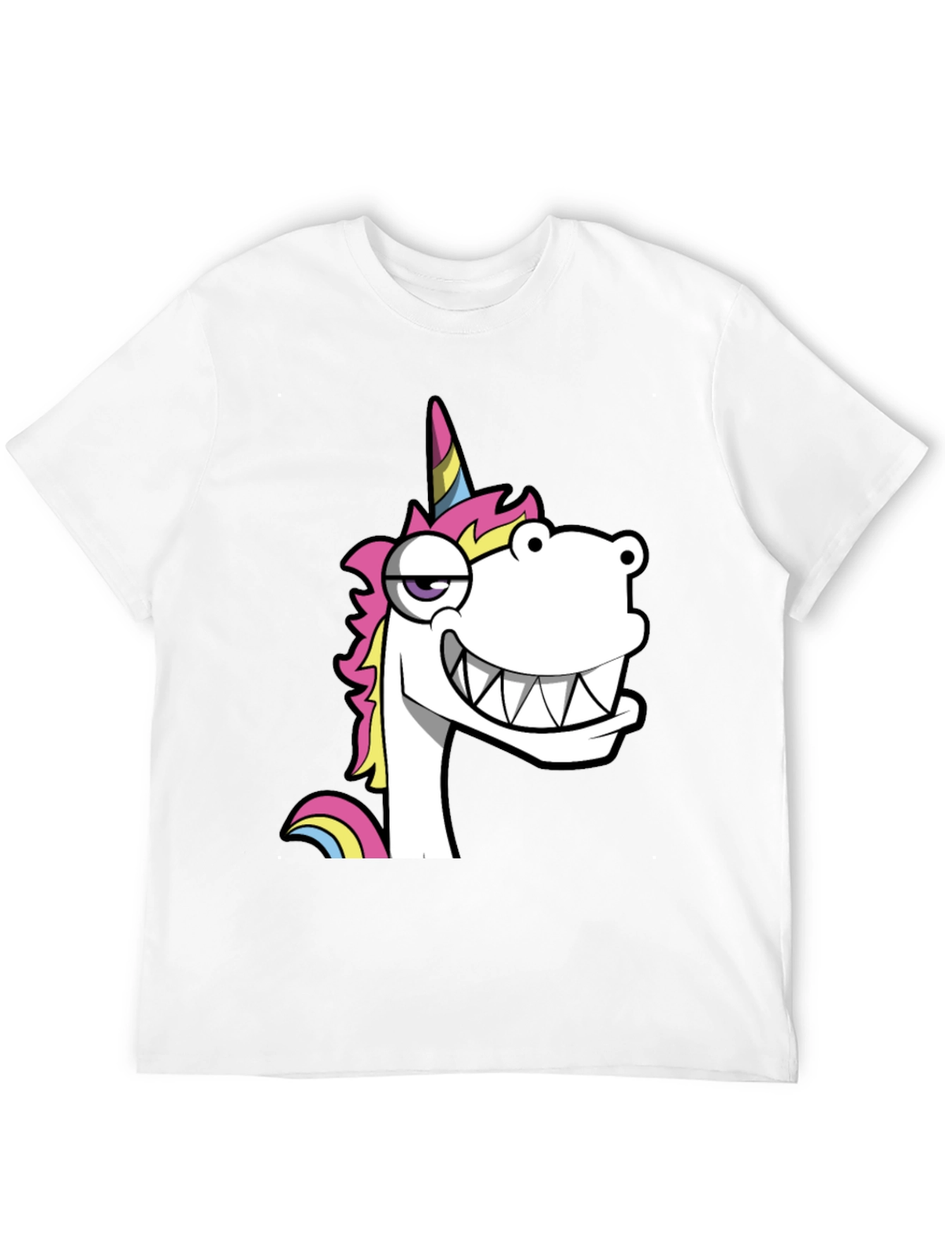 Funny Unicorn Graphic Black T-Shirt