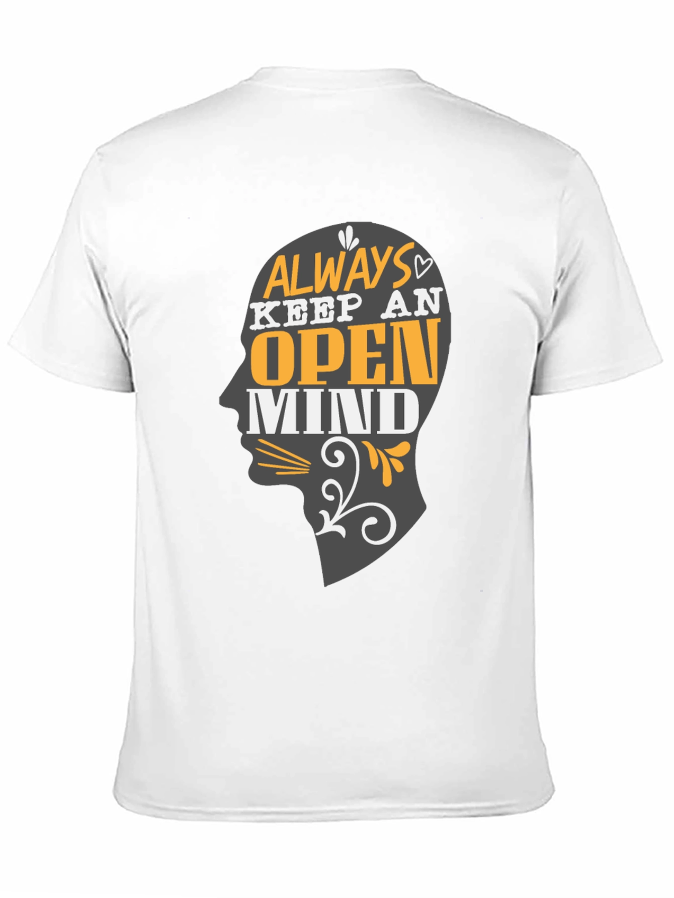 Open Mind Graphic Print Black Tee