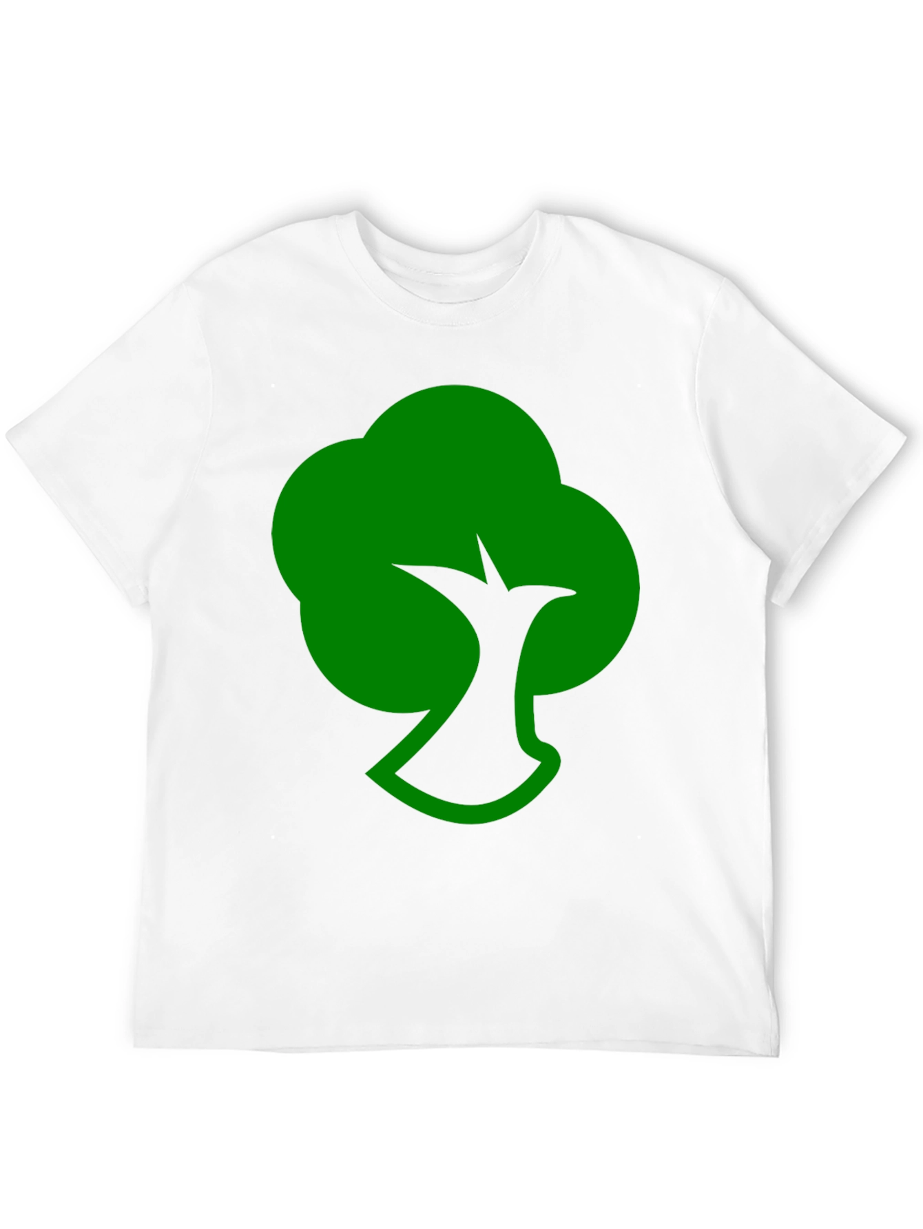 Green Tree Silhouette Black T-Shirt