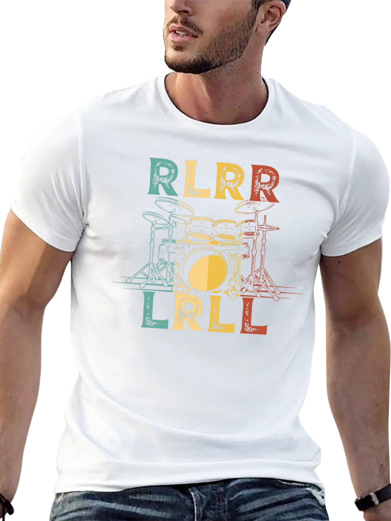 Drummer RLRL RR T-Shirt Drum Sticks Tee