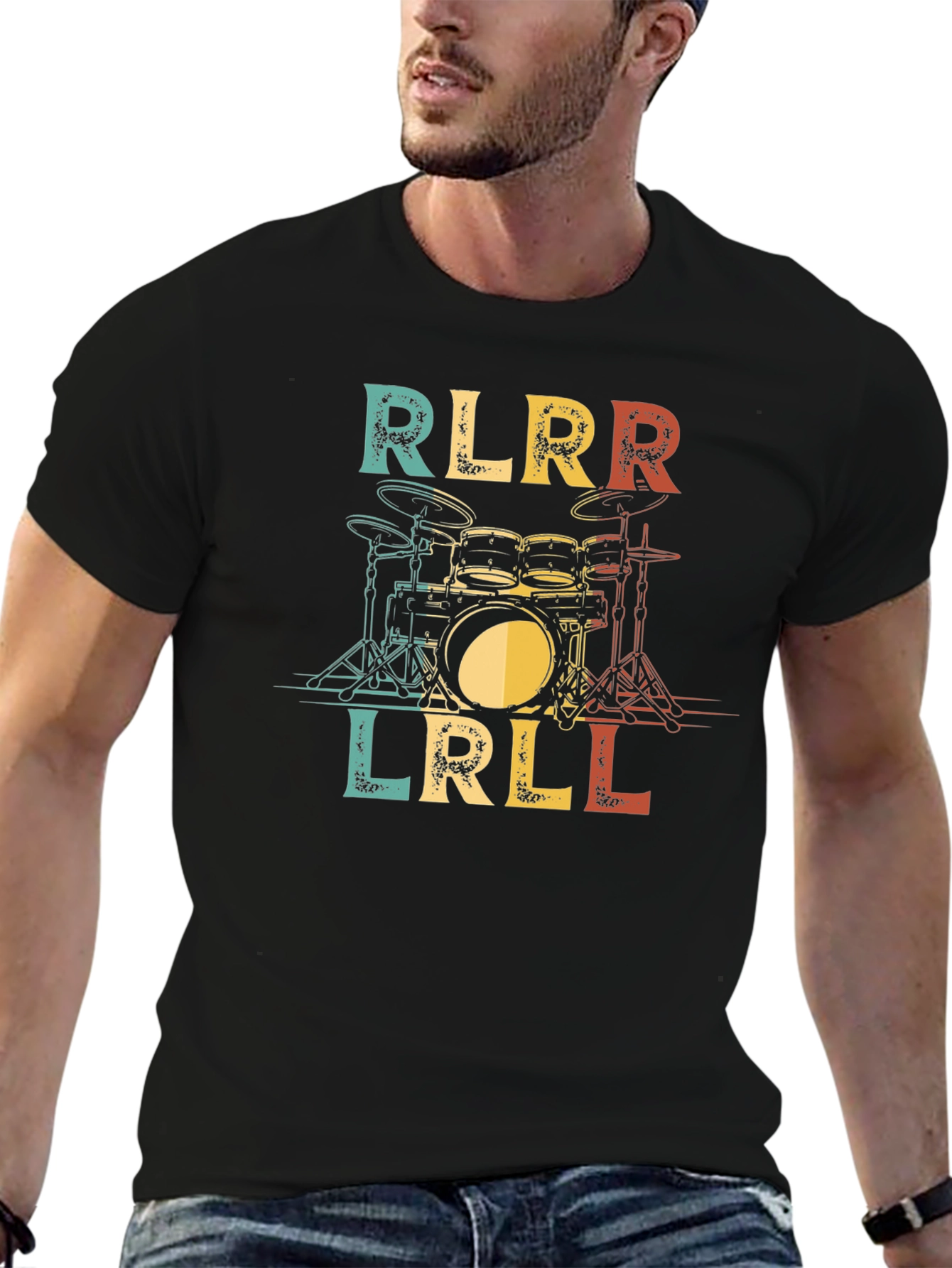 Drummer RLRL RR T-Shirt Drum Sticks Tee