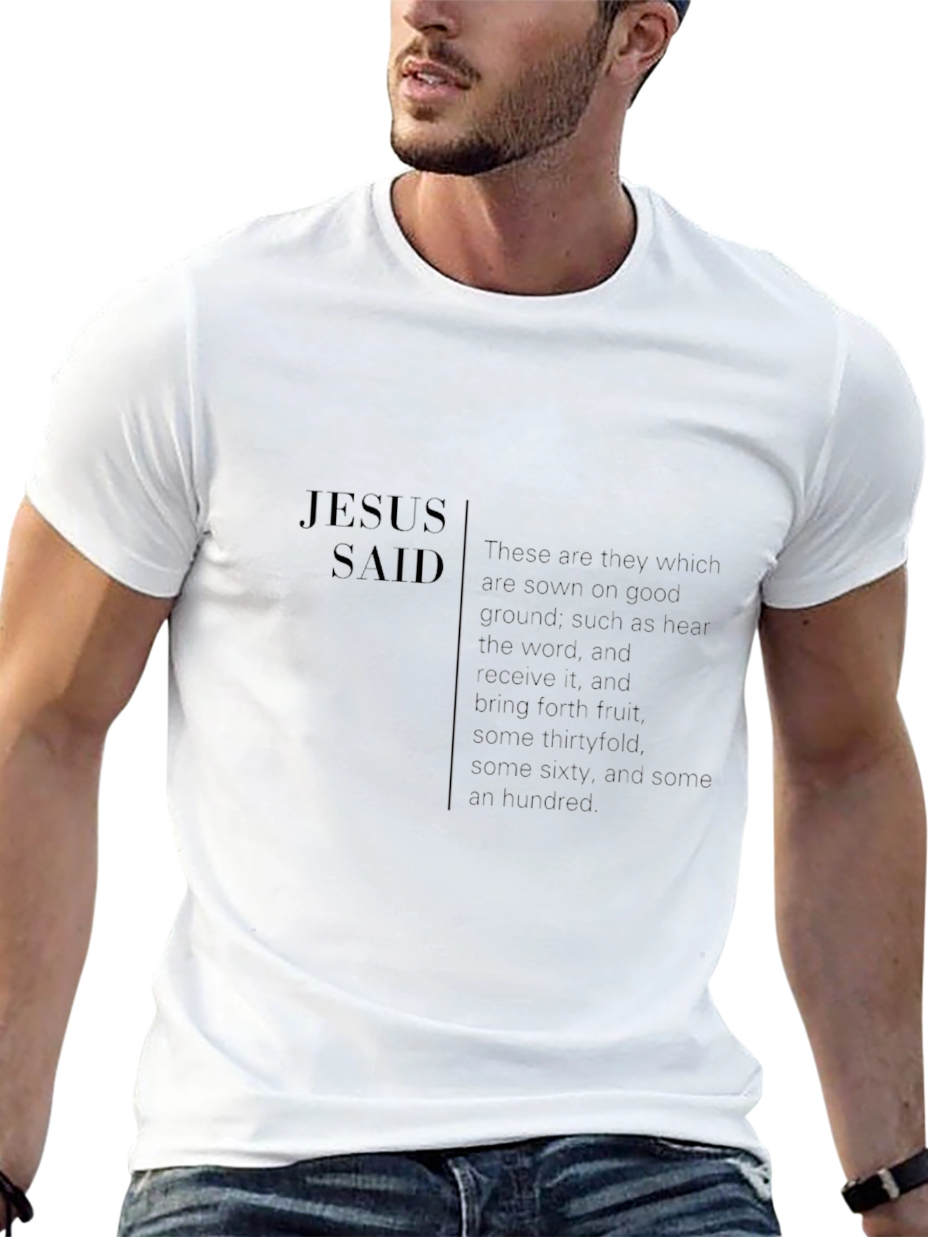 Jesus Said T-Shirt: Inspirational Scripture Graphic Tee