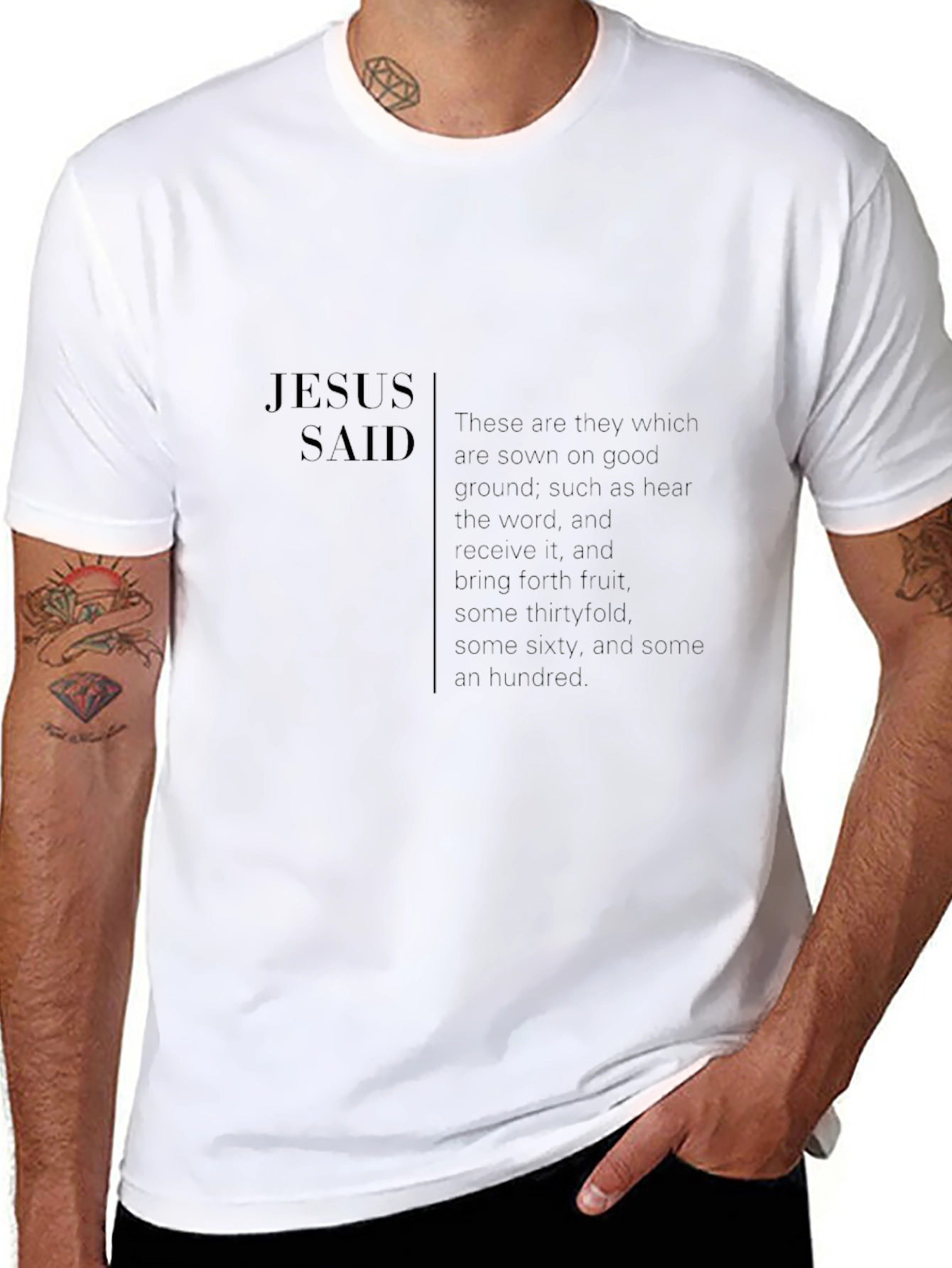 Jesus Said T-Shirt: Inspirational Scripture Graphic Tee