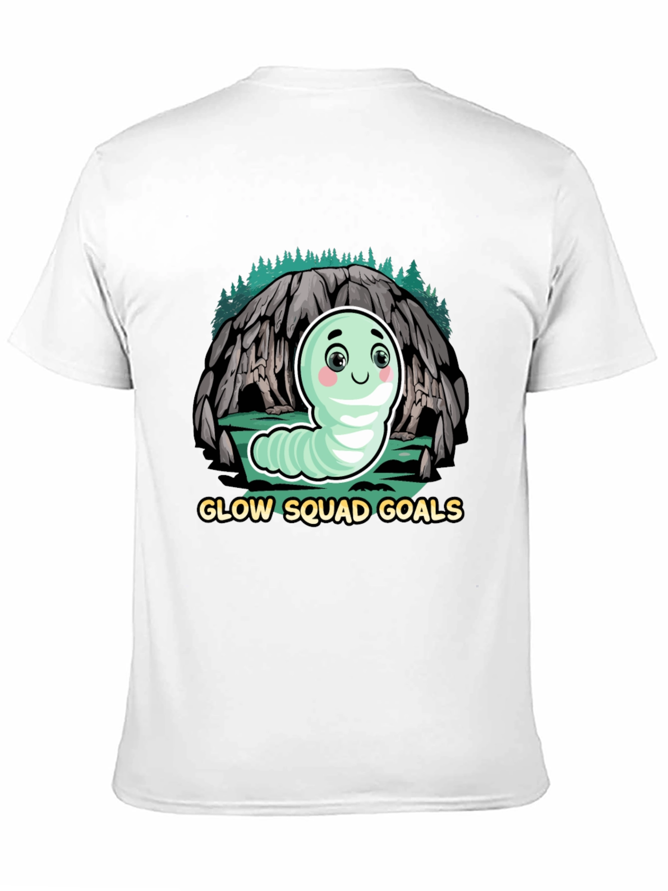 Glow Squad Goals T-Shirt - Cute Worm Design