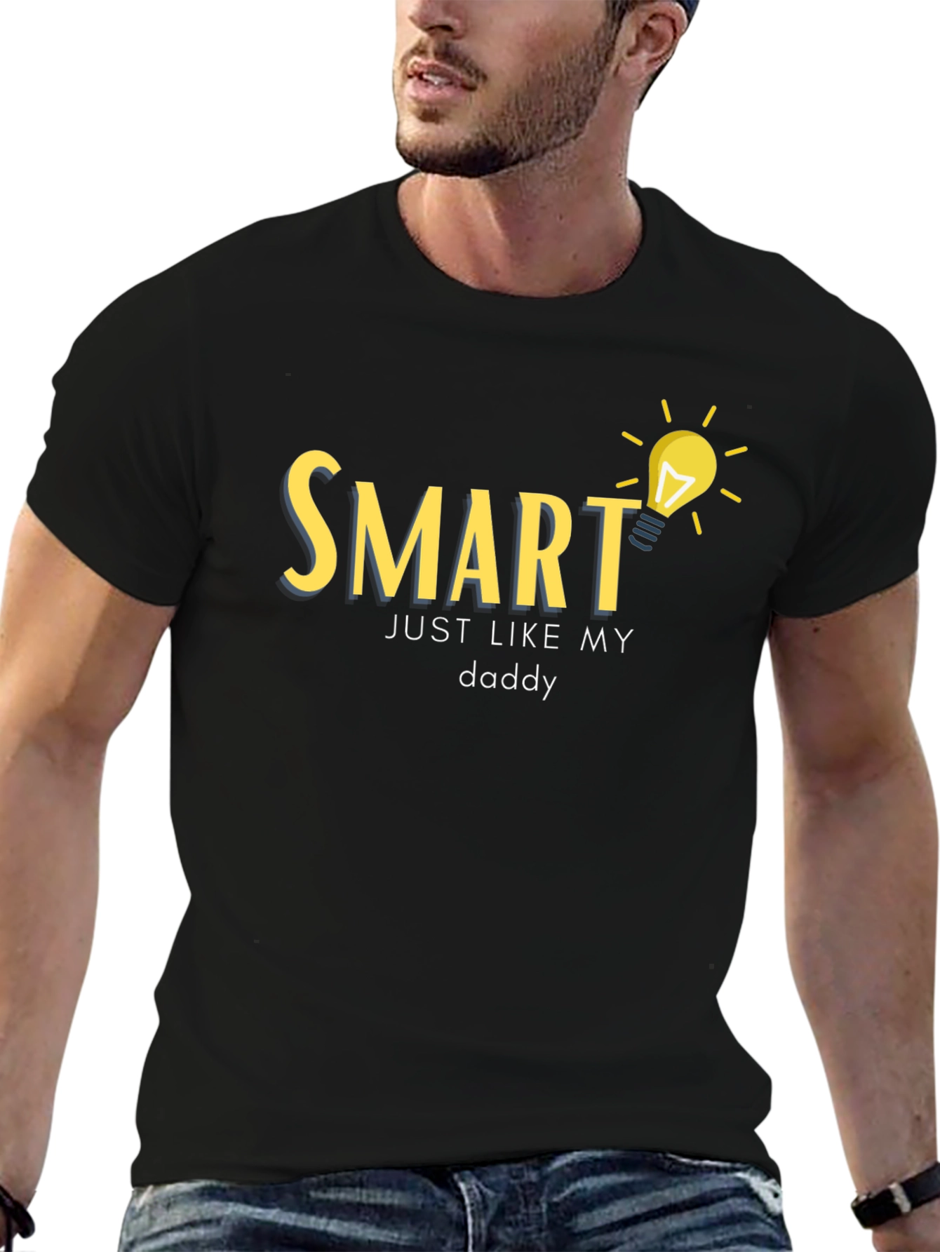 Smart Just Like My Daddy Black T-Shirt