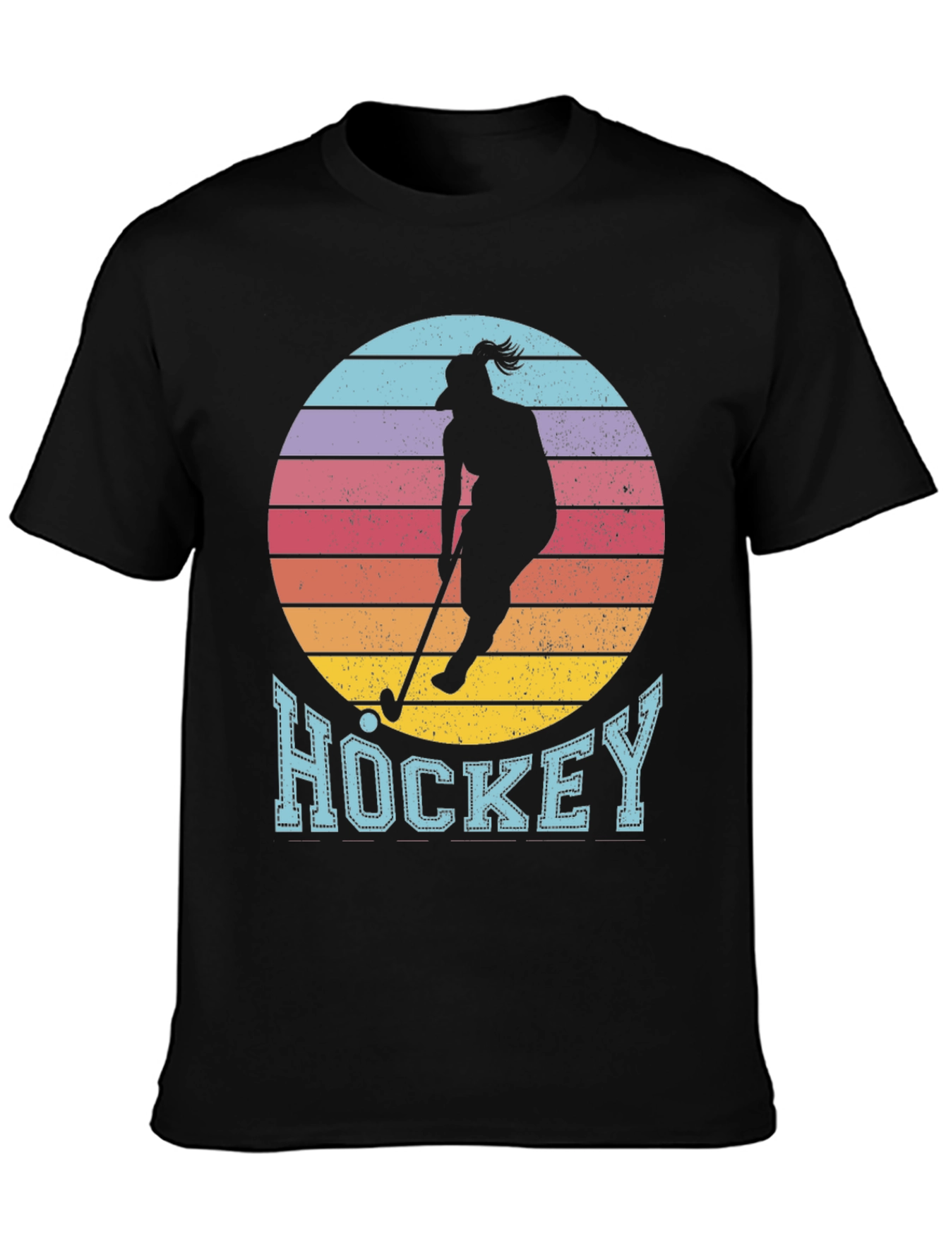 Hockey Sunset Graphic Tee - Unique Sports Shirt