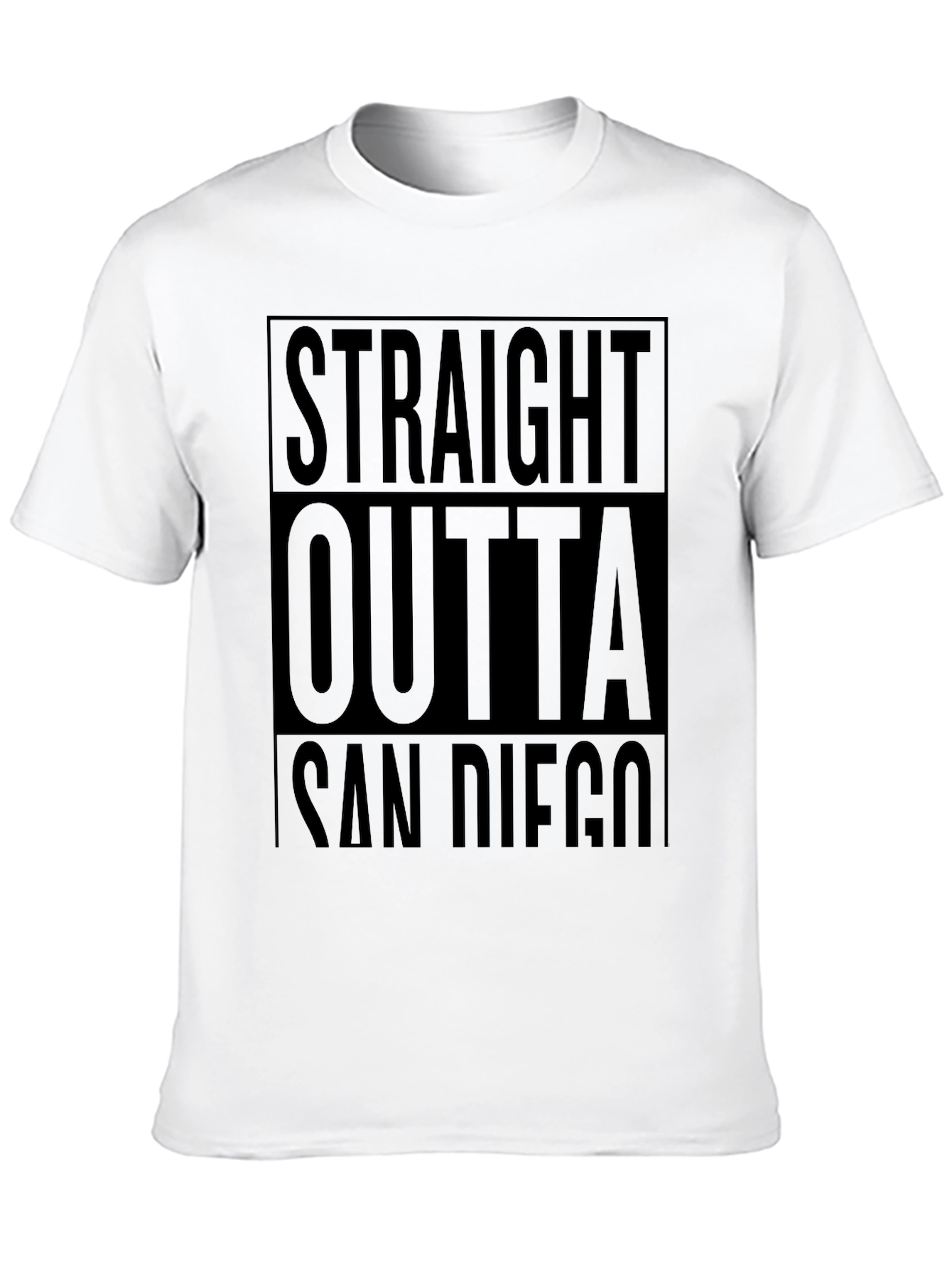 Straight Outta San Diego Black T-Shirt