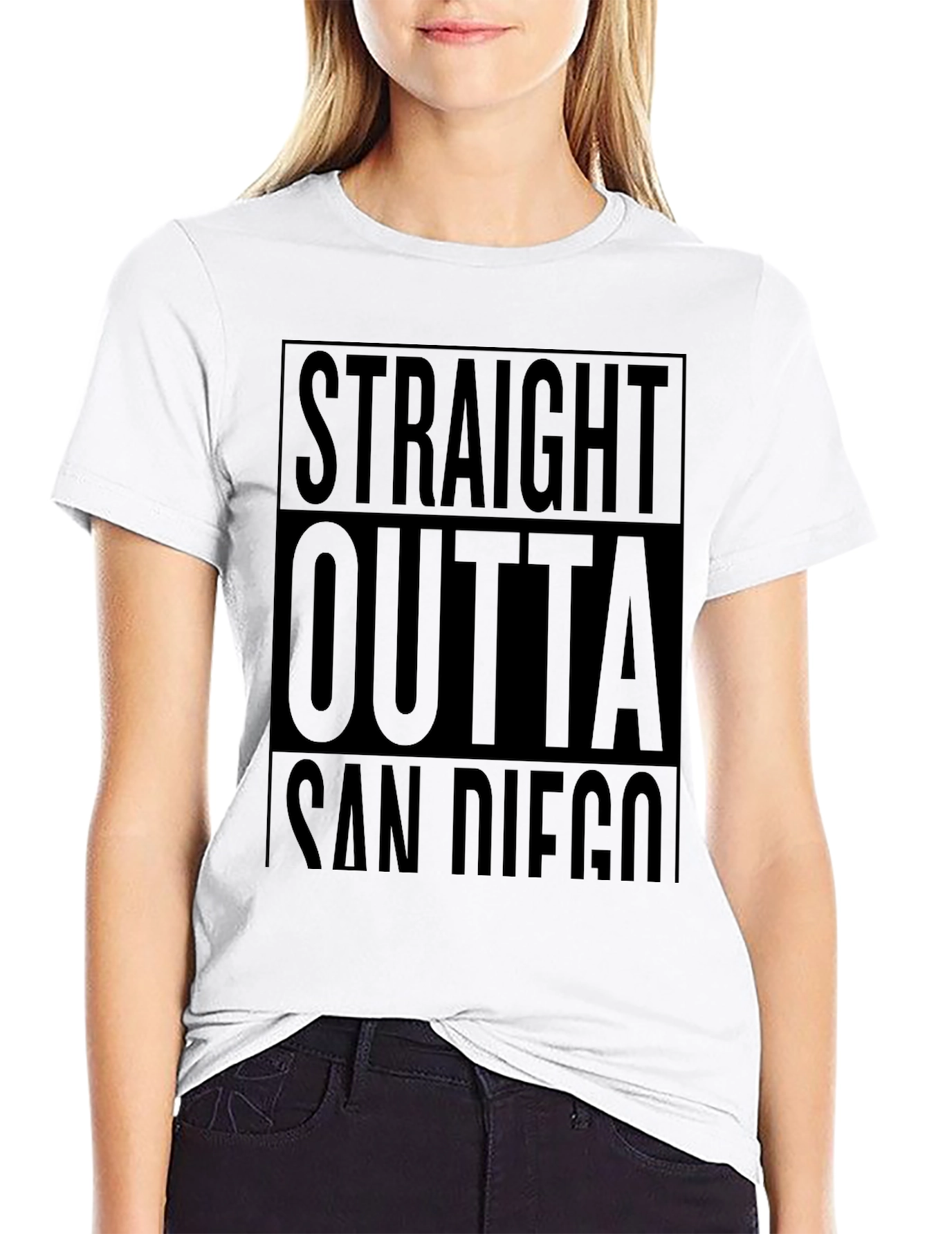 Straight Outta San Diego Black T-Shirt