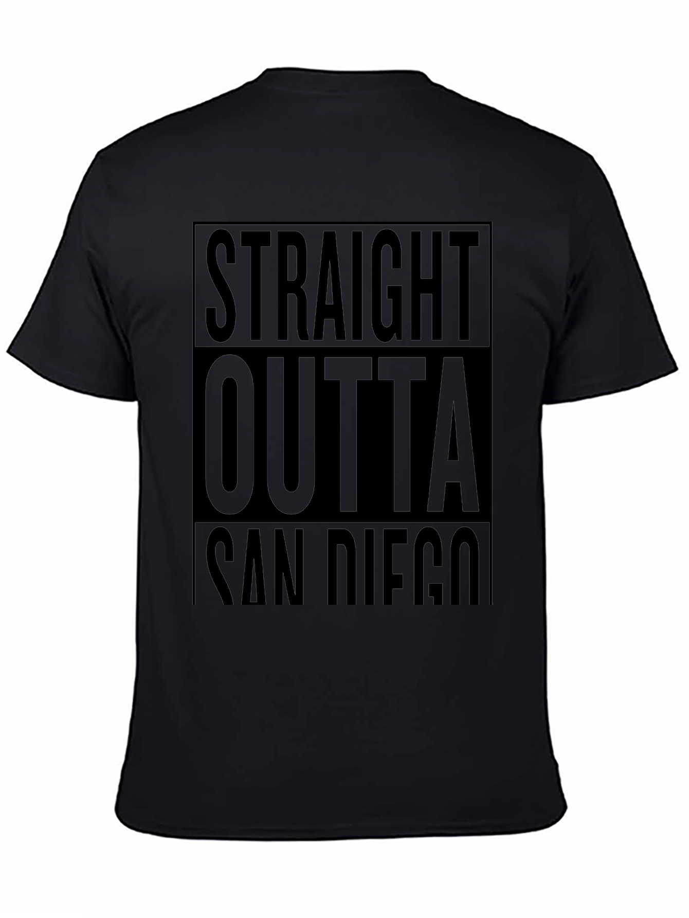 Straight Outta San Diego Black T-Shirt
