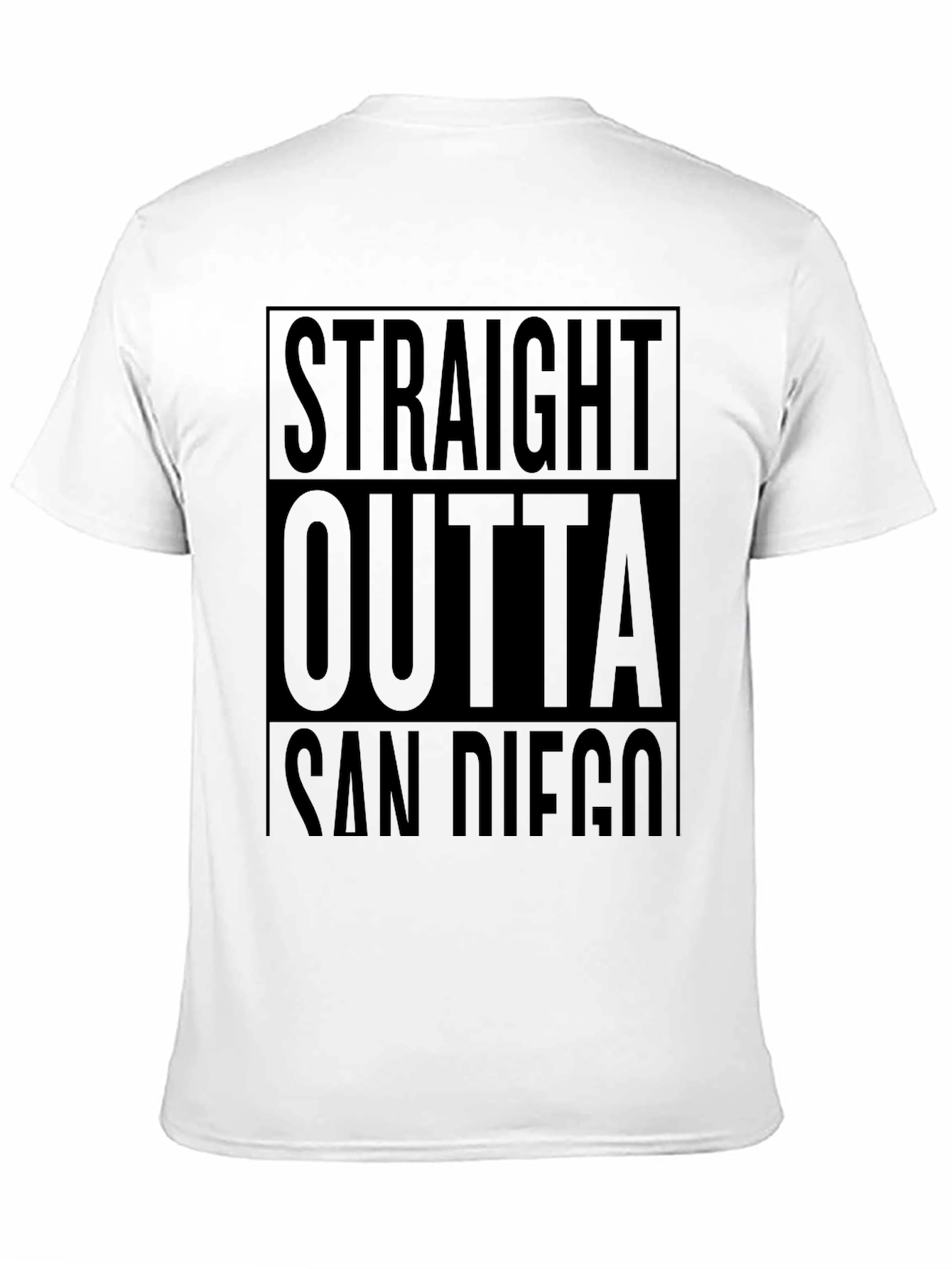 Straight Outta San Diego Black T-Shirt
