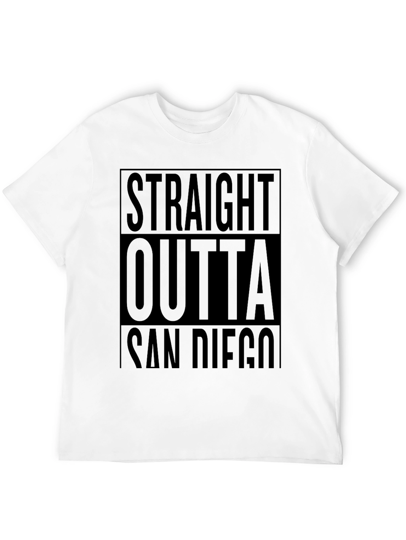 Straight Outta San Diego Black T-Shirt
