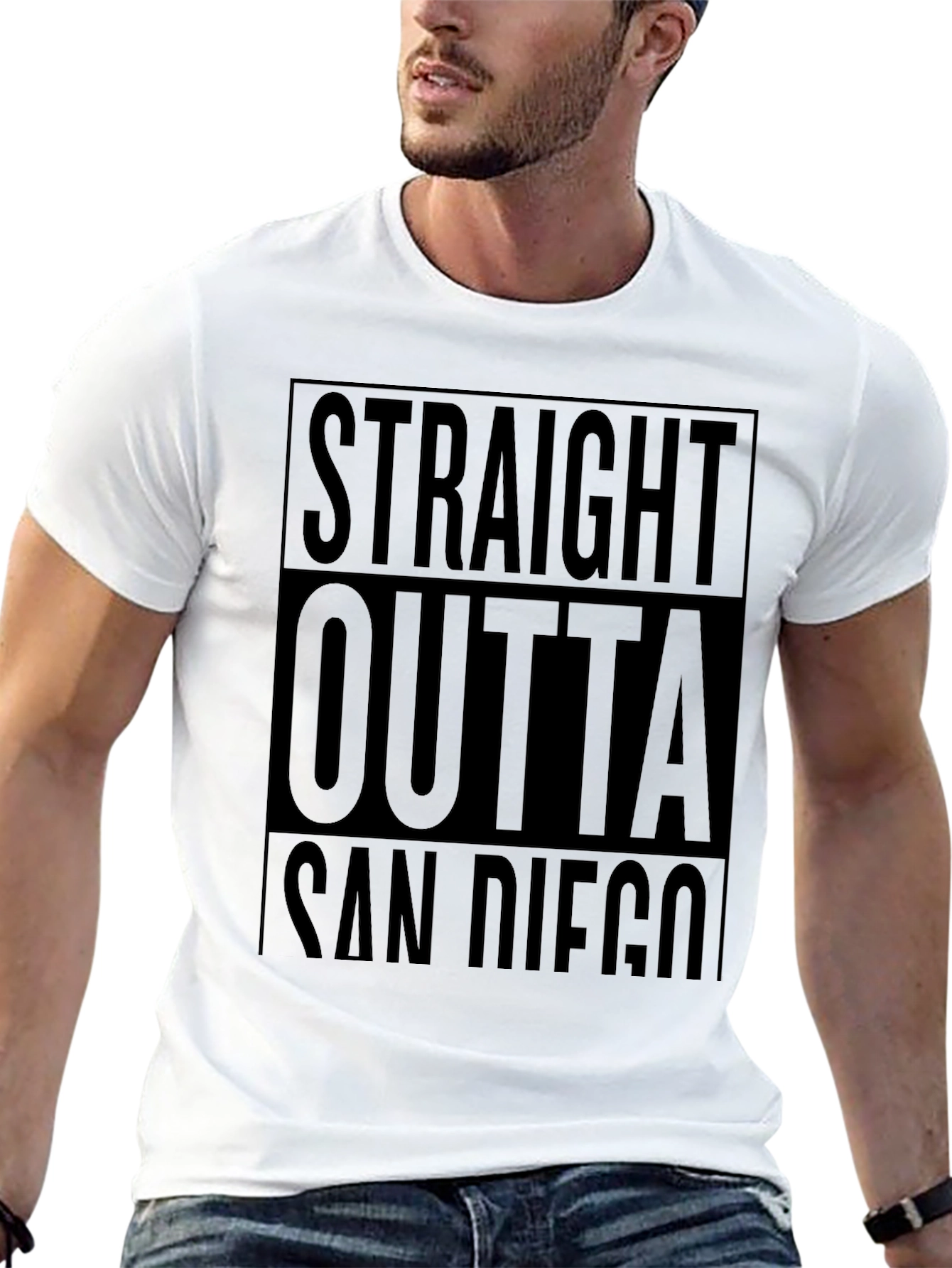 Straight Outta San Diego Black T-Shirt
