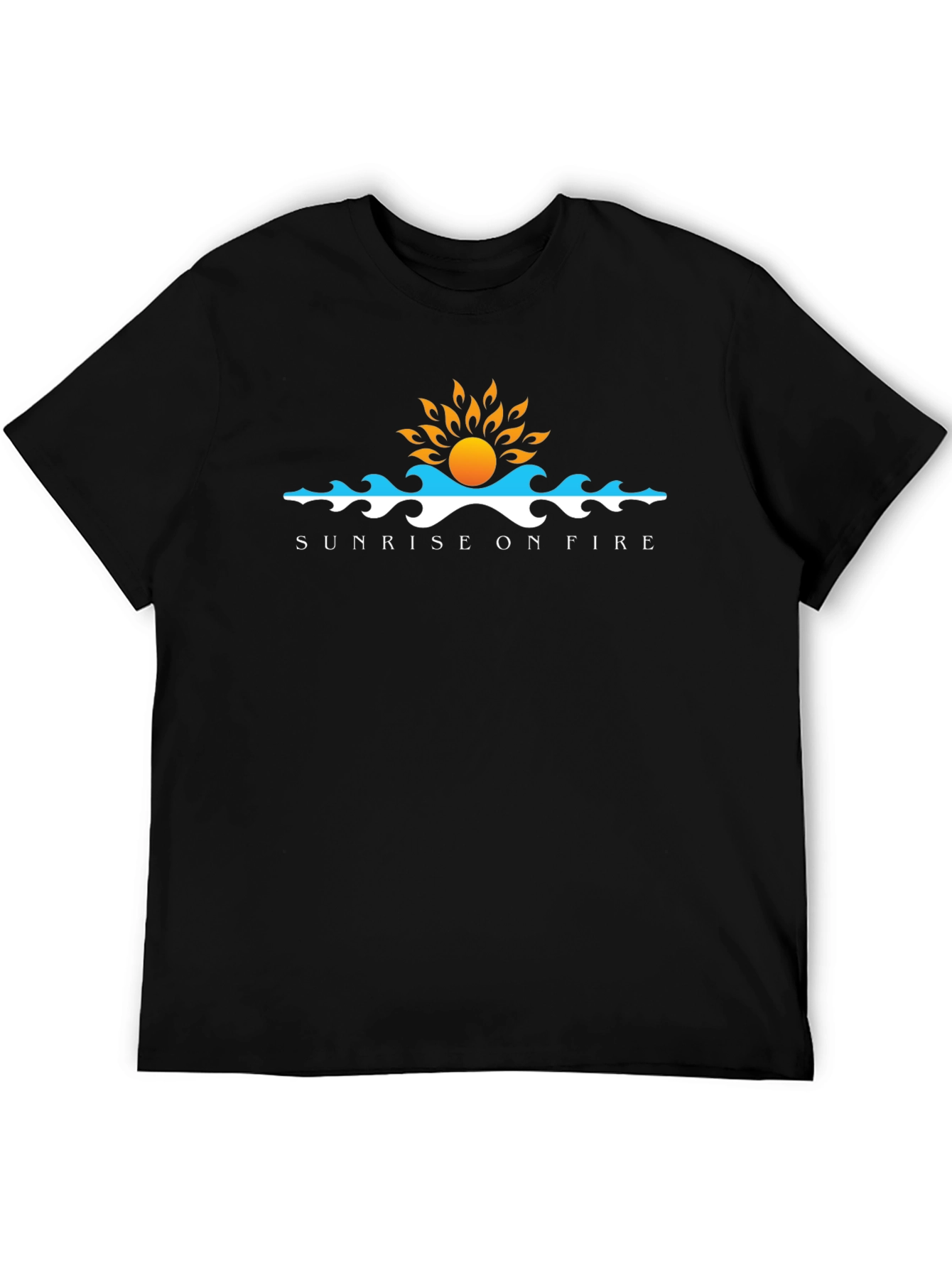 Sunrise On Fire Graphic T-Shirt - Black