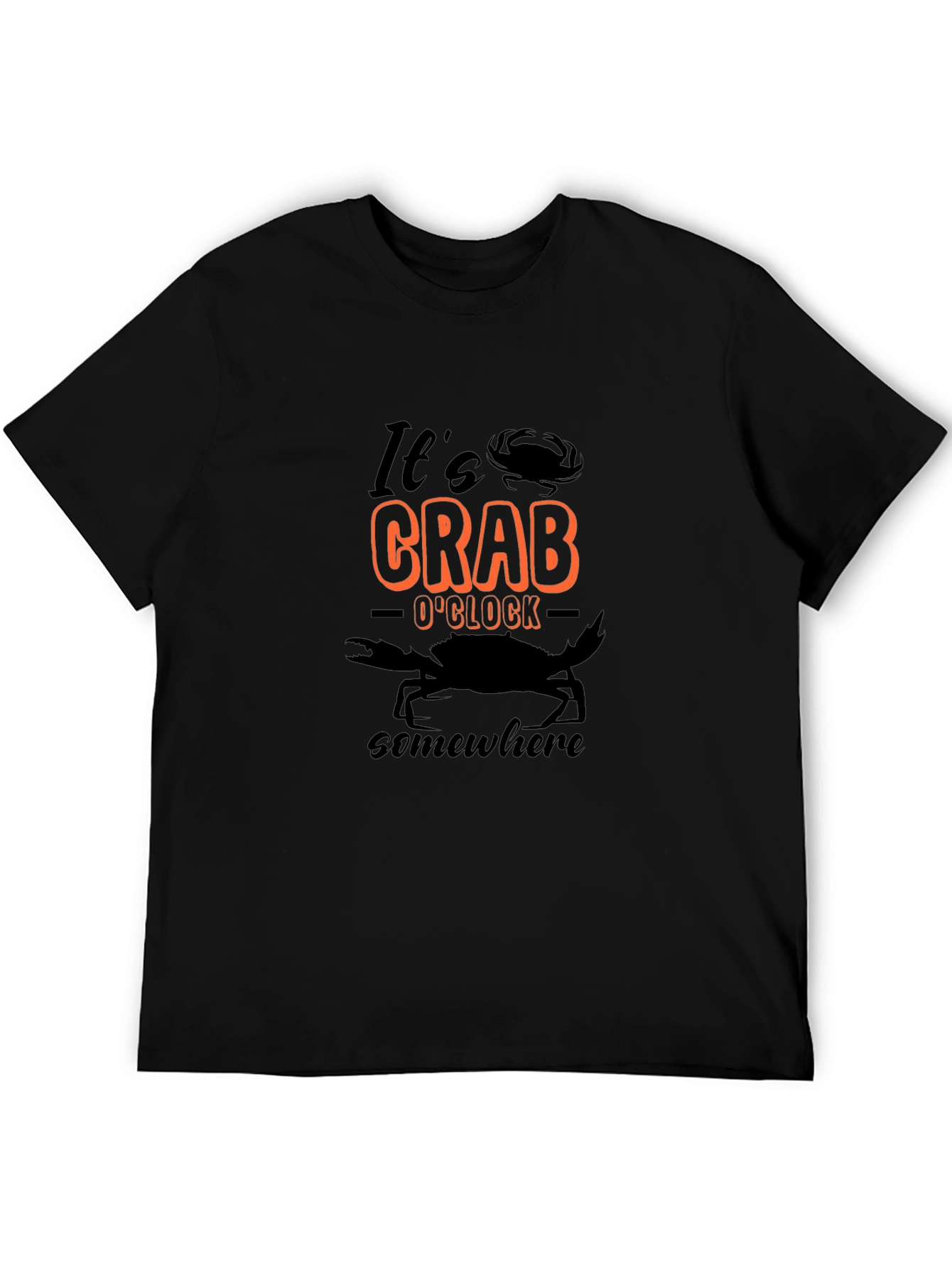 Its Crab OClock Somewhere T-Shirt - Black