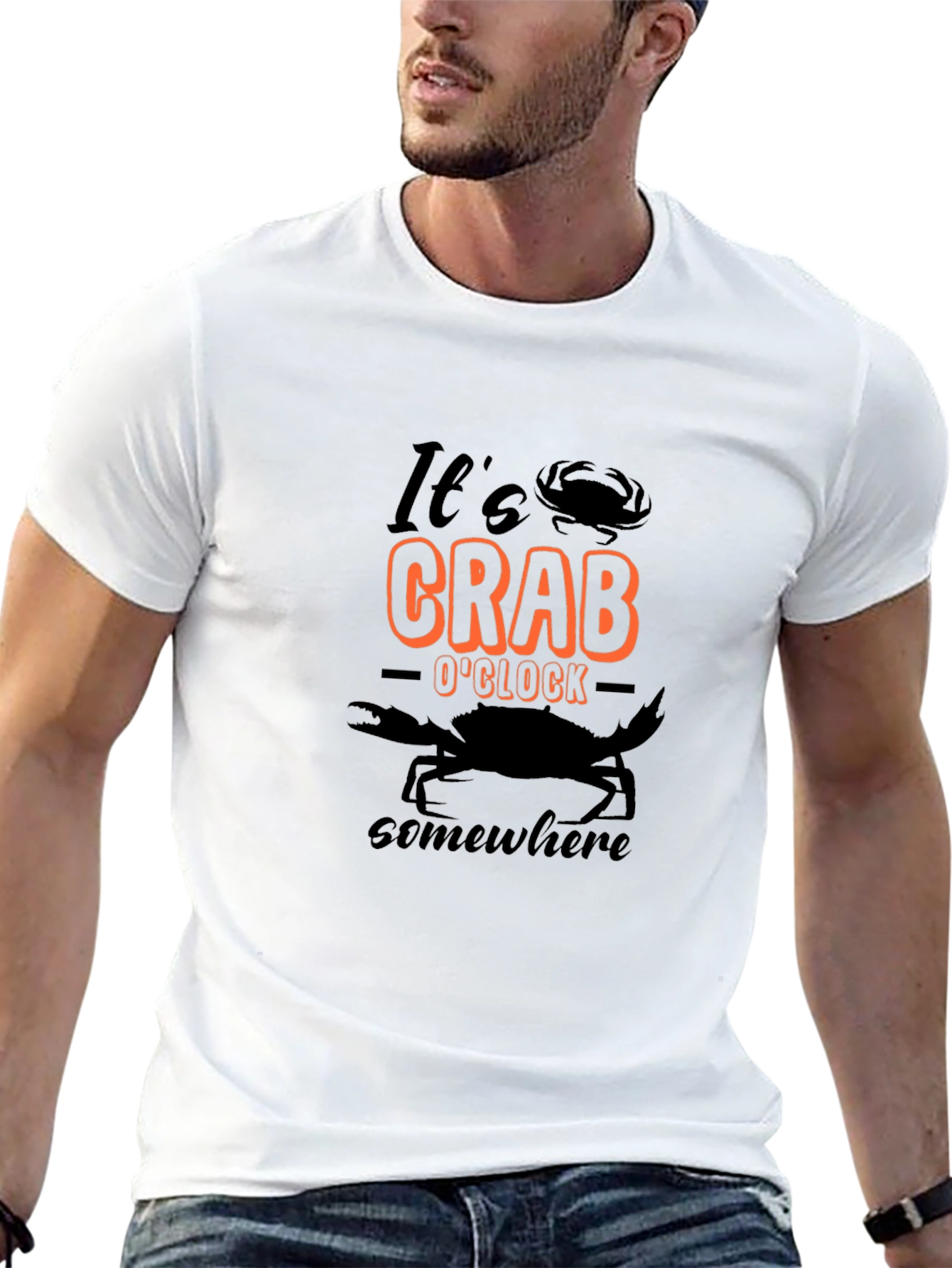 Its Crab OClock Somewhere T-Shirt - Black