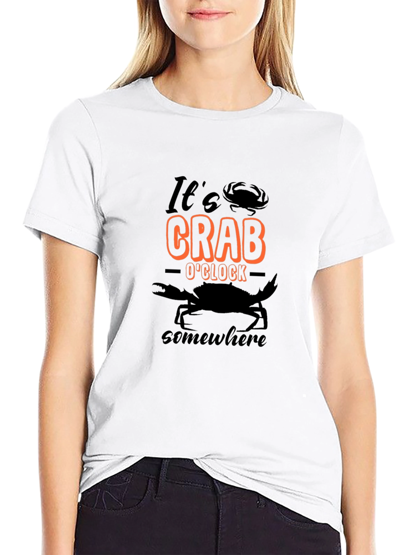 Its Crab OClock Somewhere T-Shirt - Black
