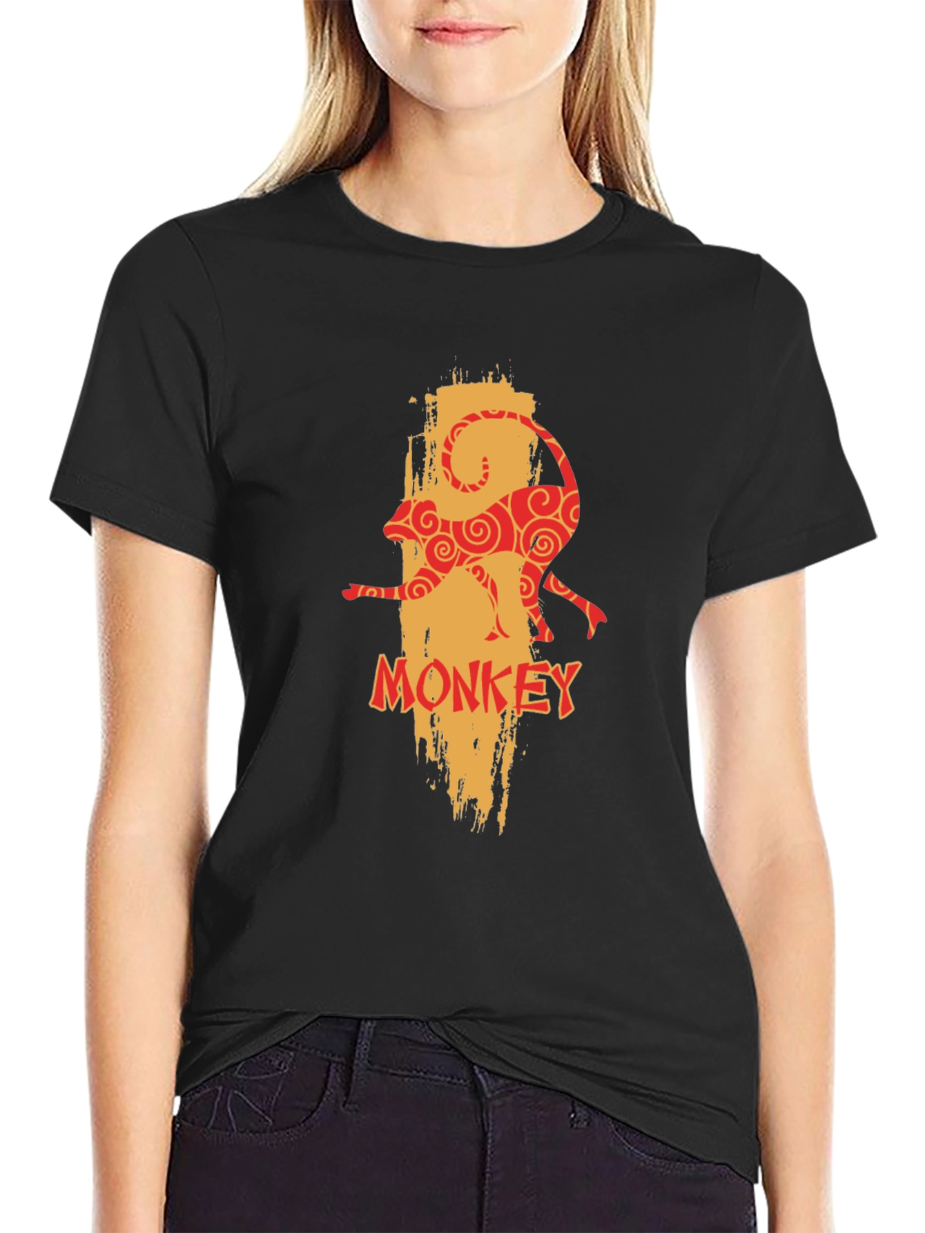 Monkey Graphic Print Tee - Unique Design