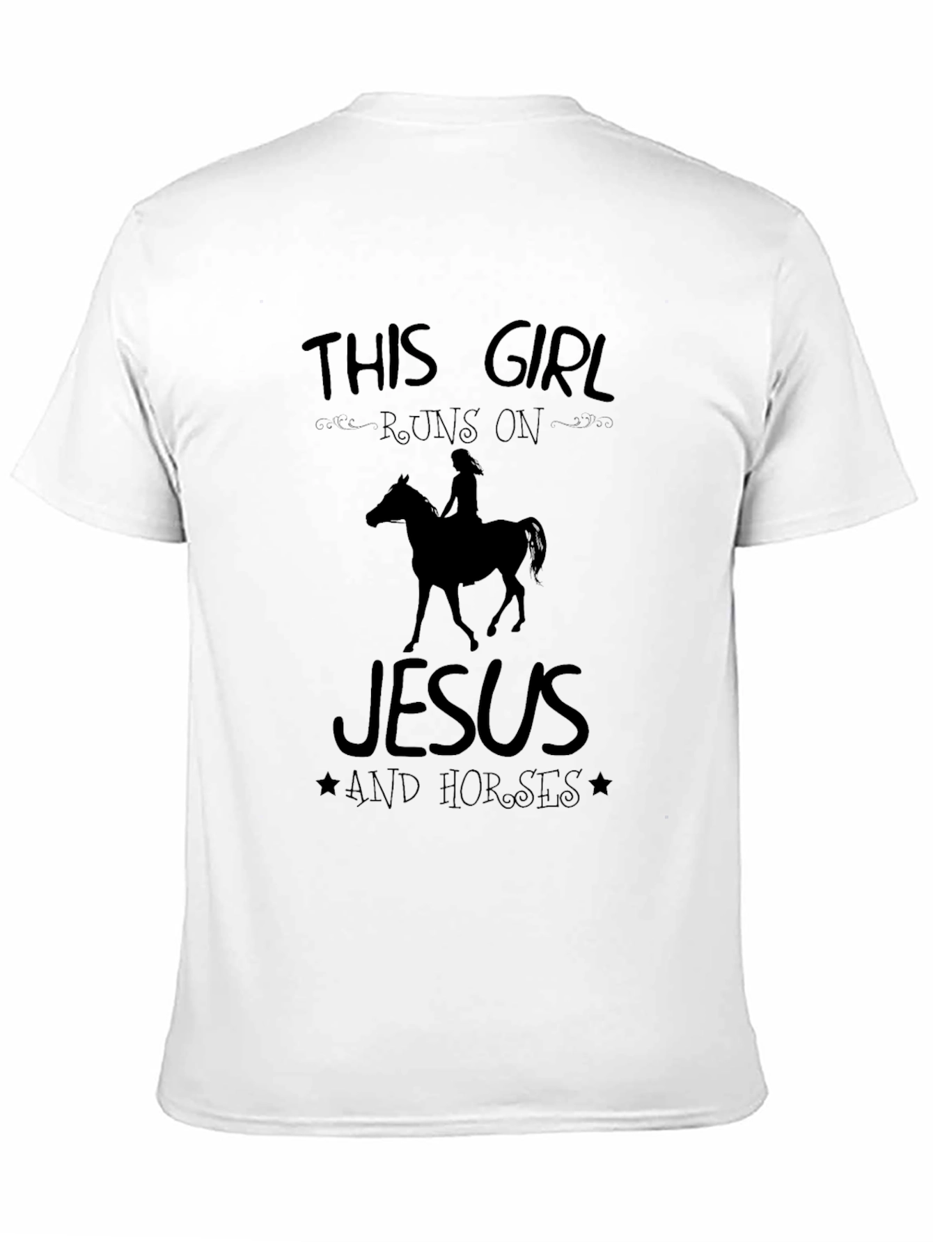 This Girl Runs On Jesus And Horses T-Shirt