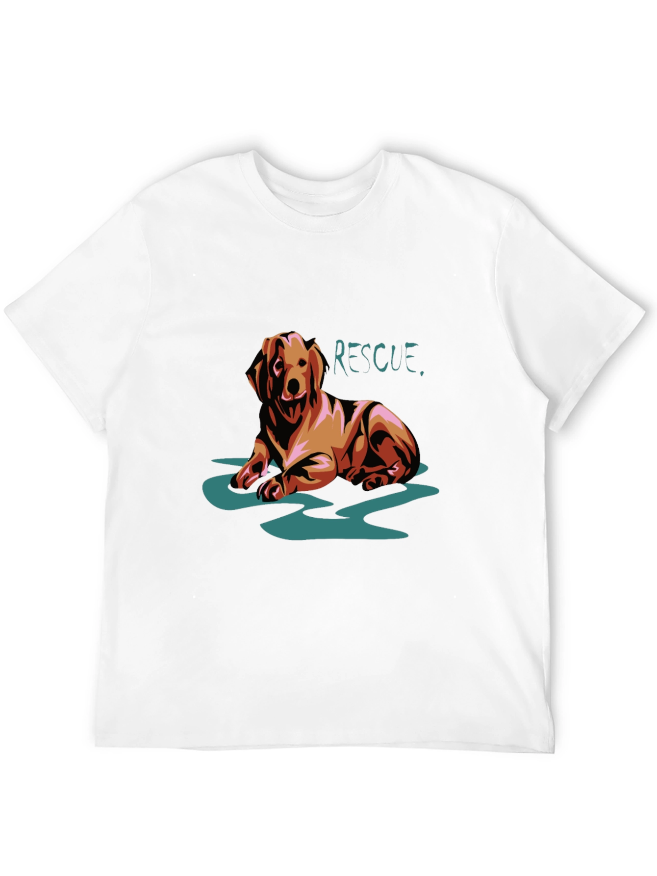 Dog Rescue Graphic T-Shirt - Black