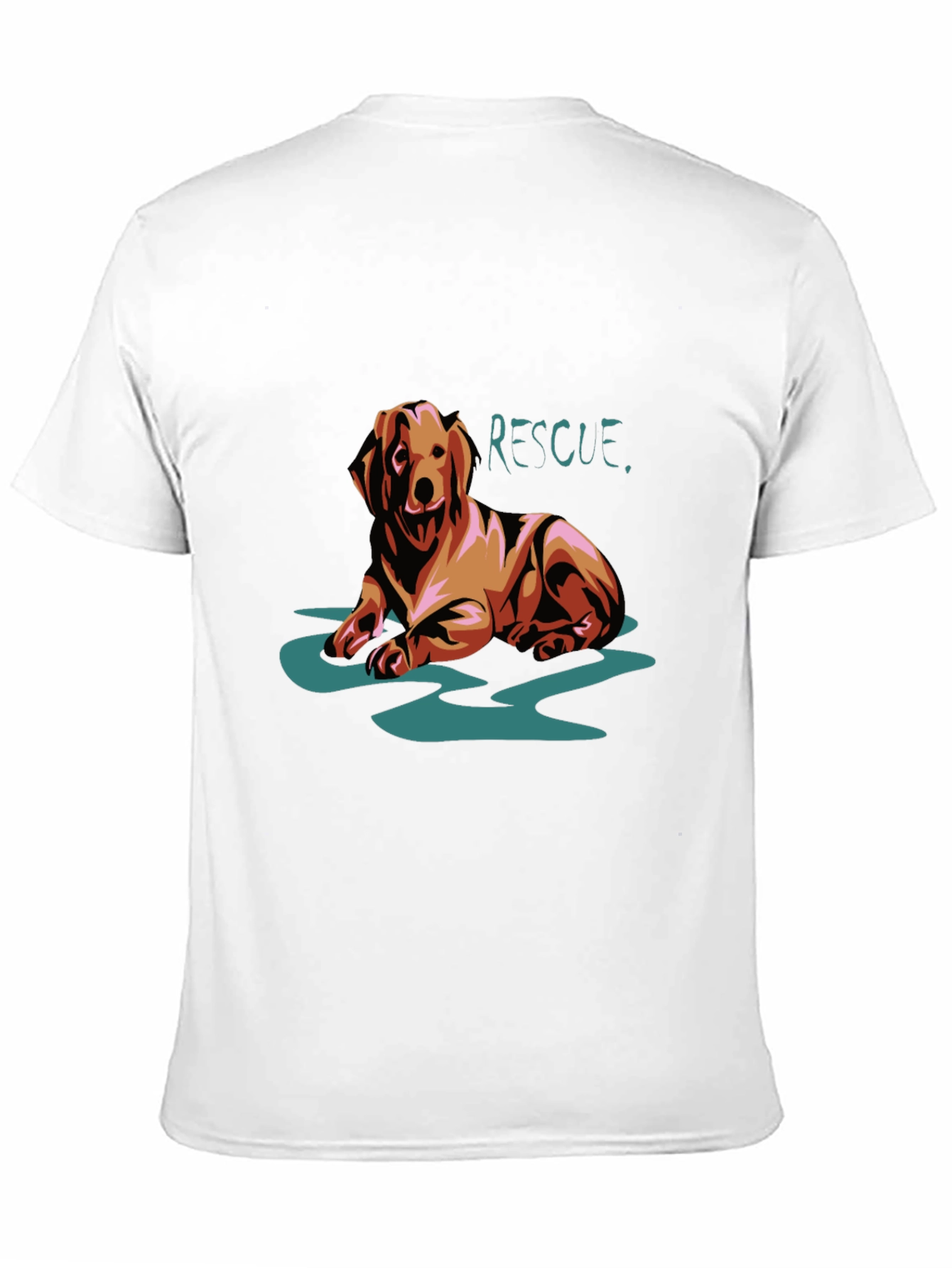 Dog Rescue Graphic T-Shirt - Black