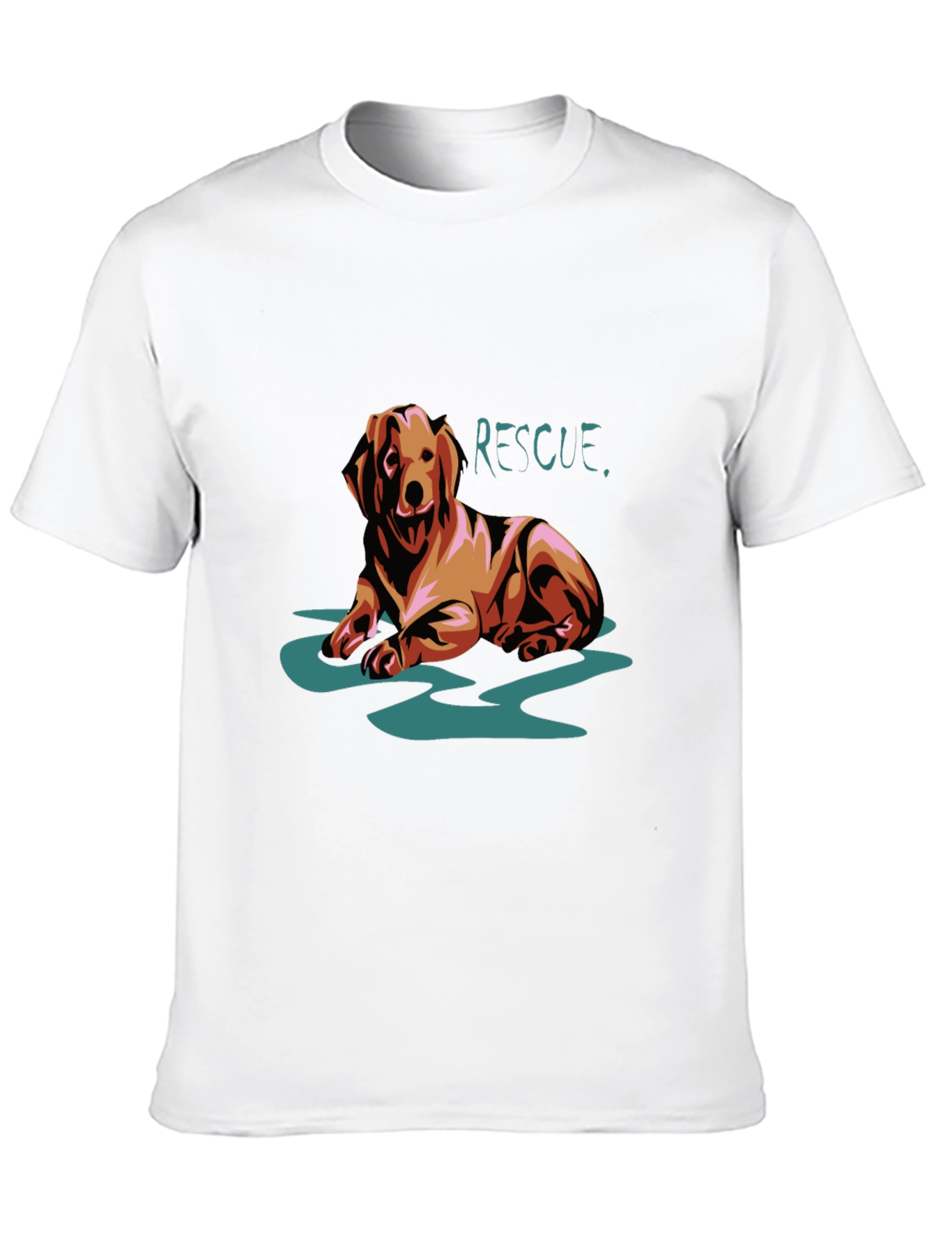 Dog Rescue Graphic T-Shirt - Black