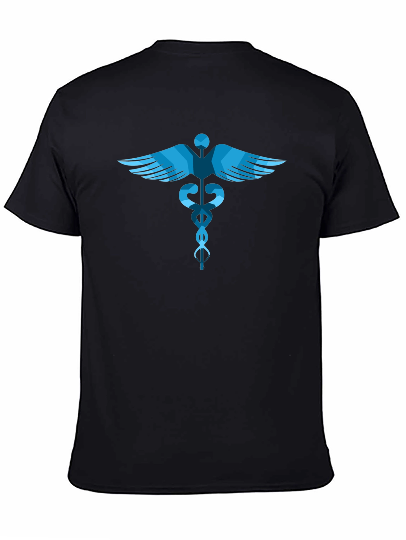 Caduceus Graphic Tee - Black Cotton T-Shirt
