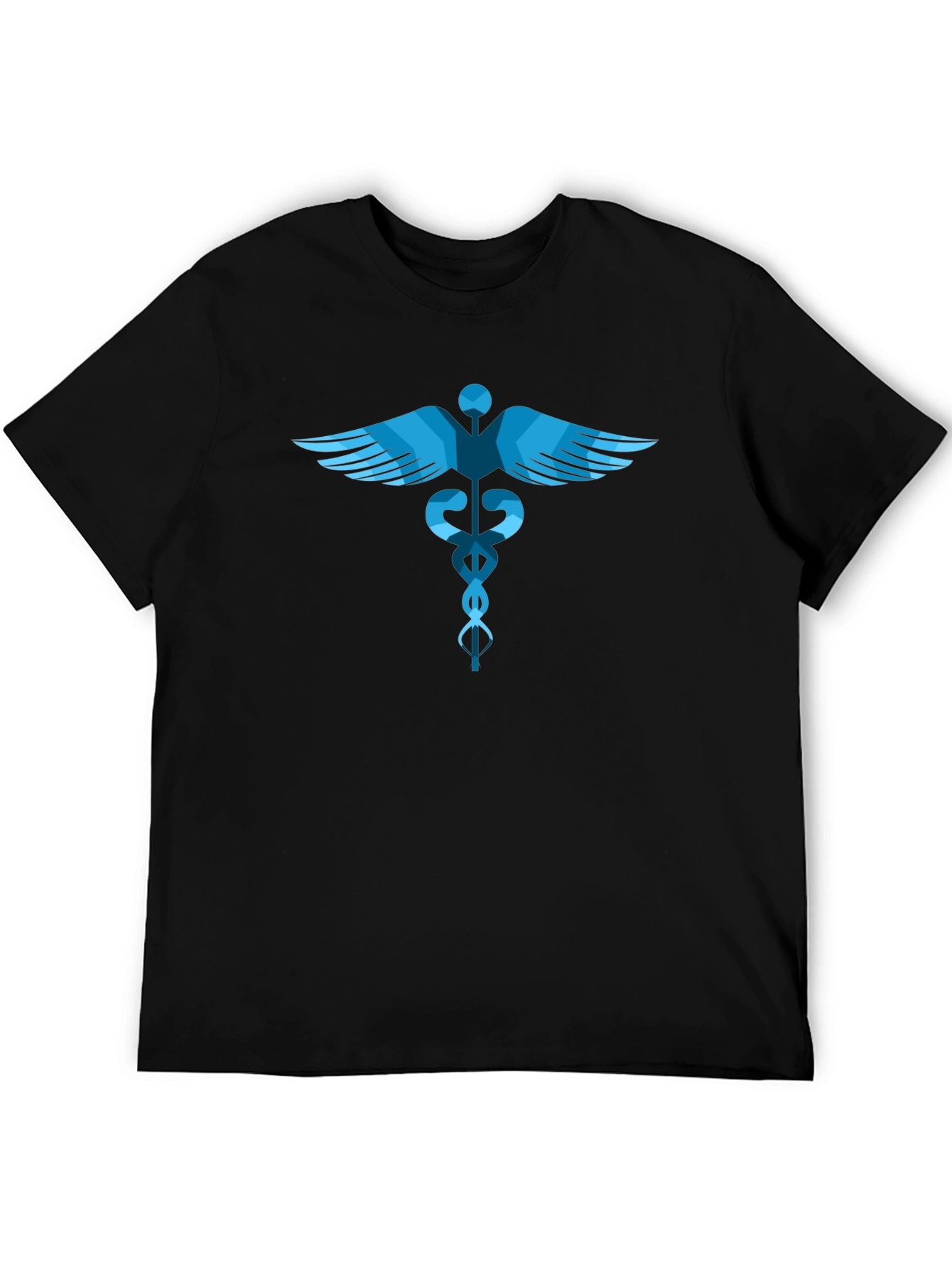 Caduceus Graphic Tee - Black Cotton T-Shirt
