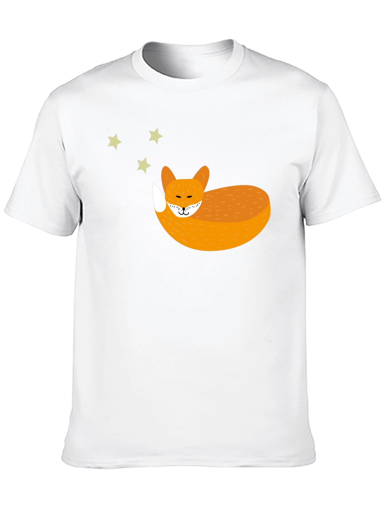 Sleeping Fox Graphic Tee - Unisex Black T-Shirt