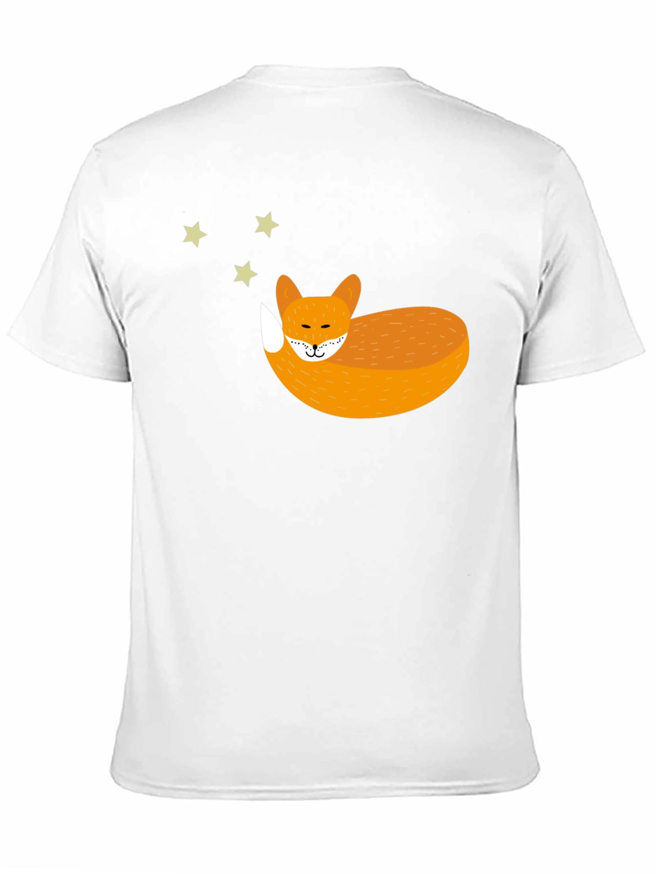 Sleeping Fox Graphic Tee - Unisex Black T-Shirt