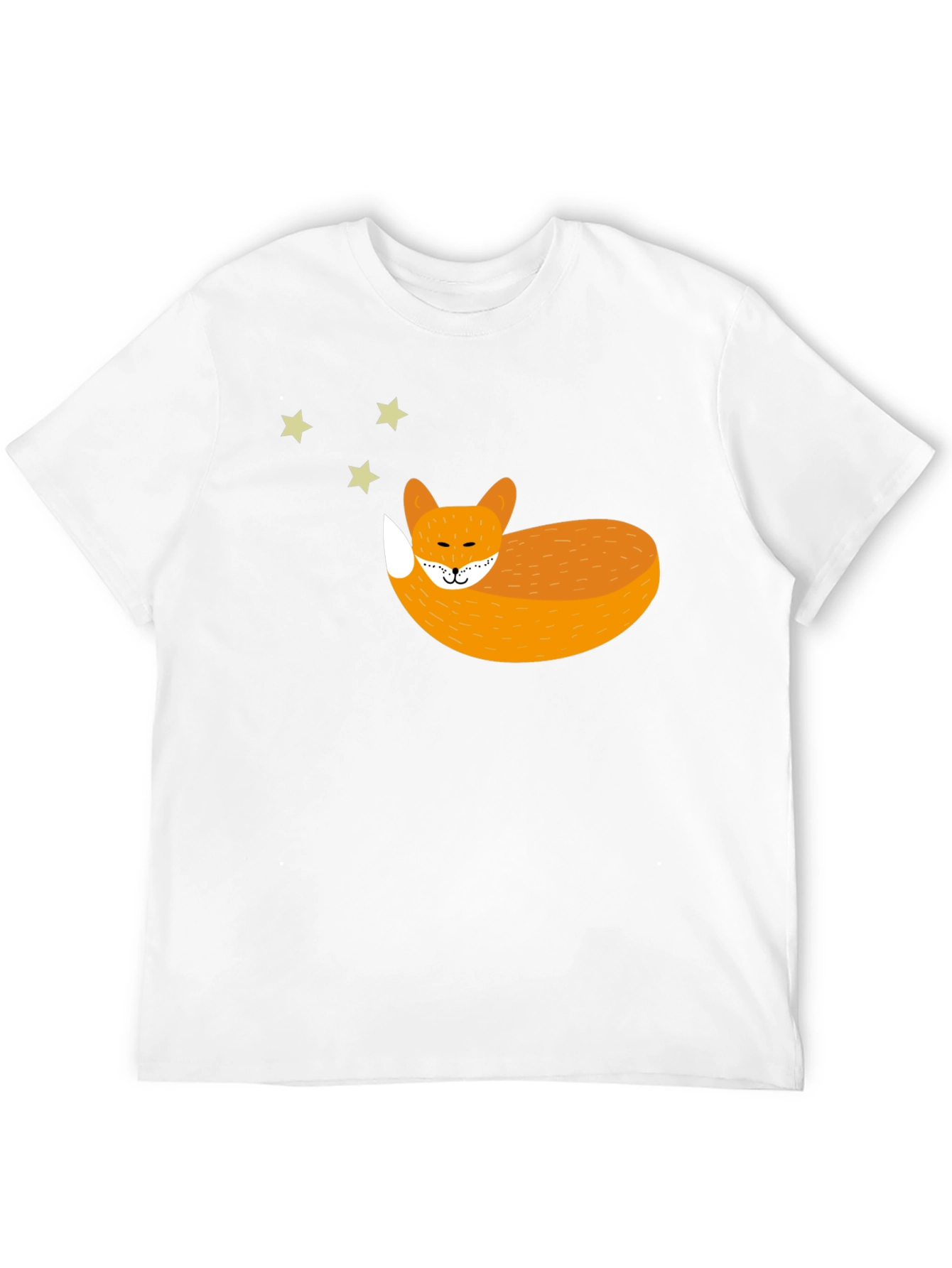 Sleeping Fox Graphic Tee - Unisex Black T-Shirt
