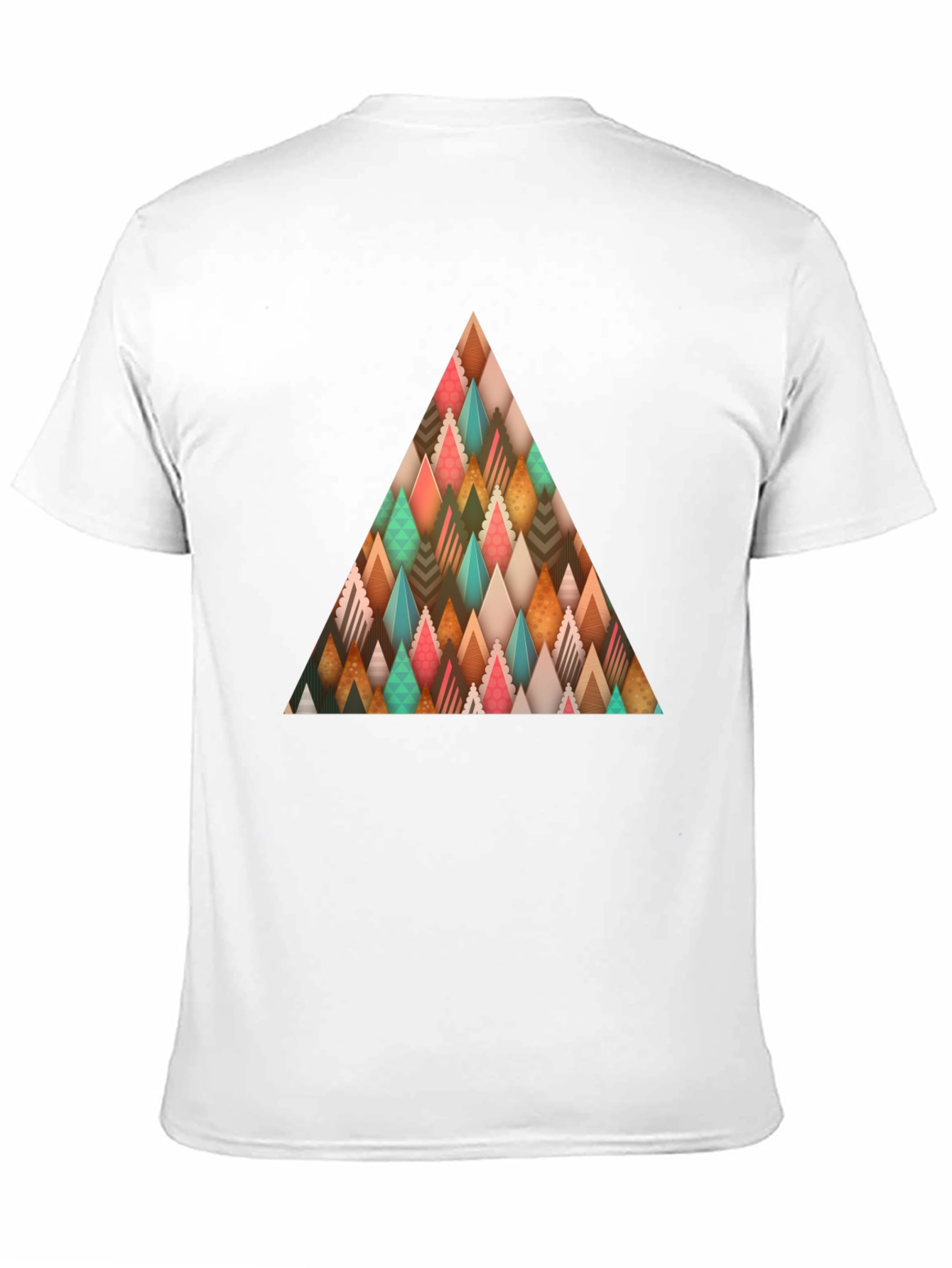 Abstract Geometric Triangle Graphic Tee - Mens Black T-Shirt