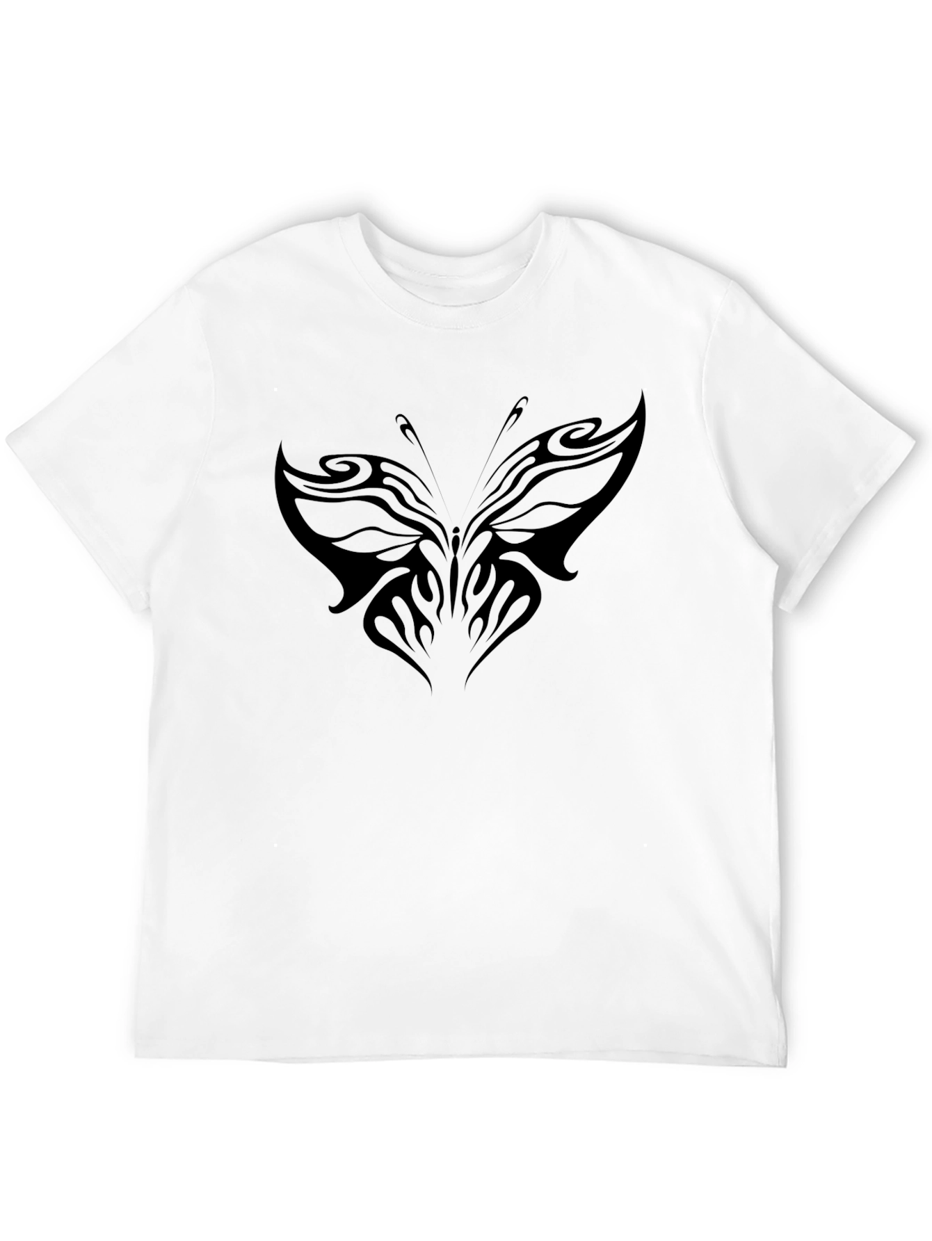 Tribal Butterfly Graphic Tee - Black T-Shirt